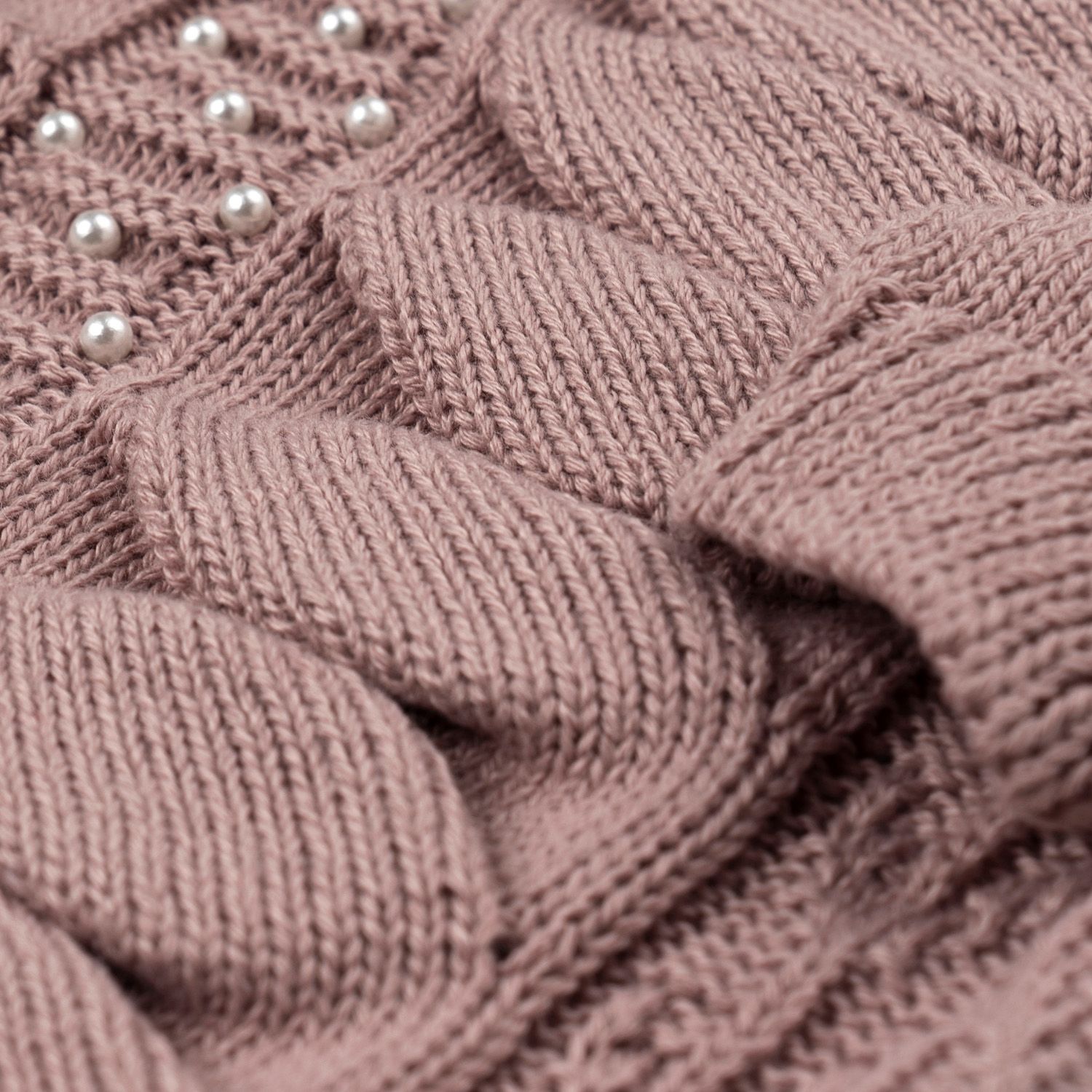 Casaquinho Tricot Drapeado Nude Rosé