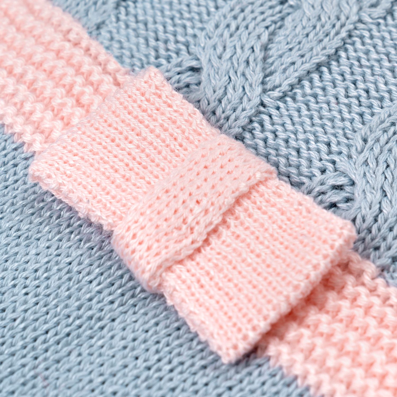 Macacão Tricot Lacinho e Trança Azul