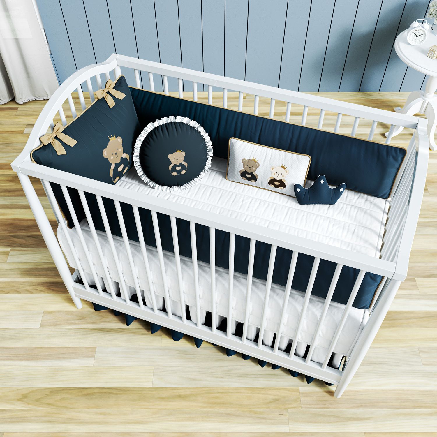 Kit Berço Ursinho Realeza Marinho