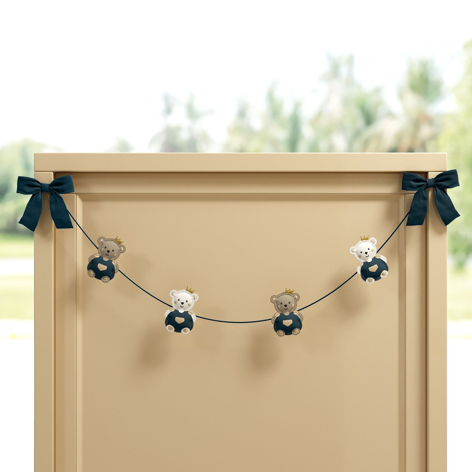 Varal de Berço Ursinho Realeza Marinho