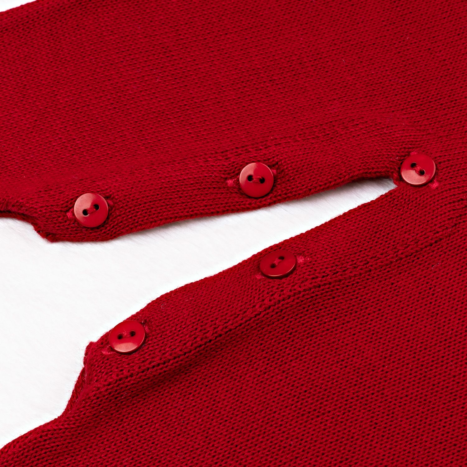 Saída Maternidade Tricot Tricolor Manta Vermelho 03 Peças