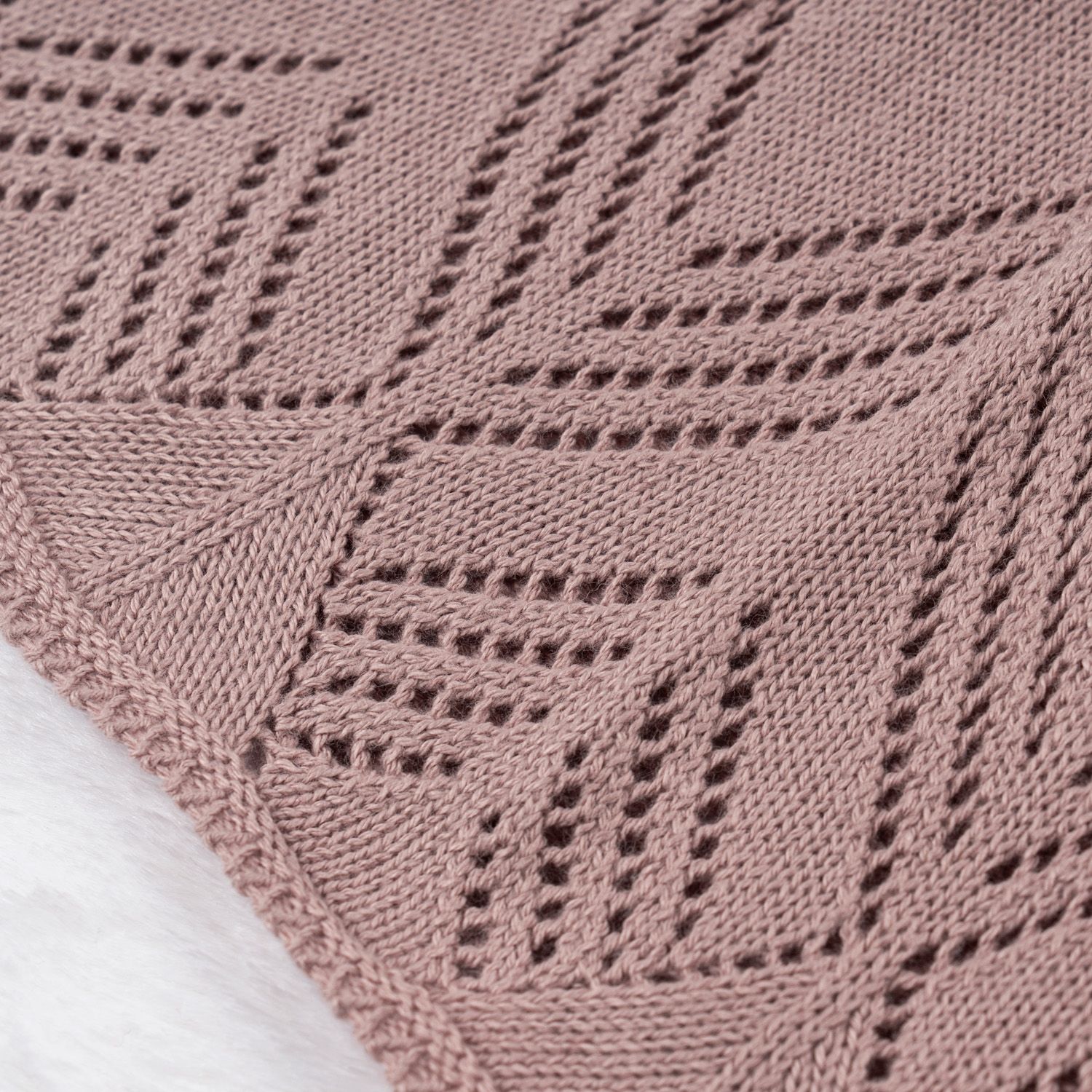 Saída Maternidade Tricot Primeiro Vestidinho com Pérolas Rosa 03 Peças