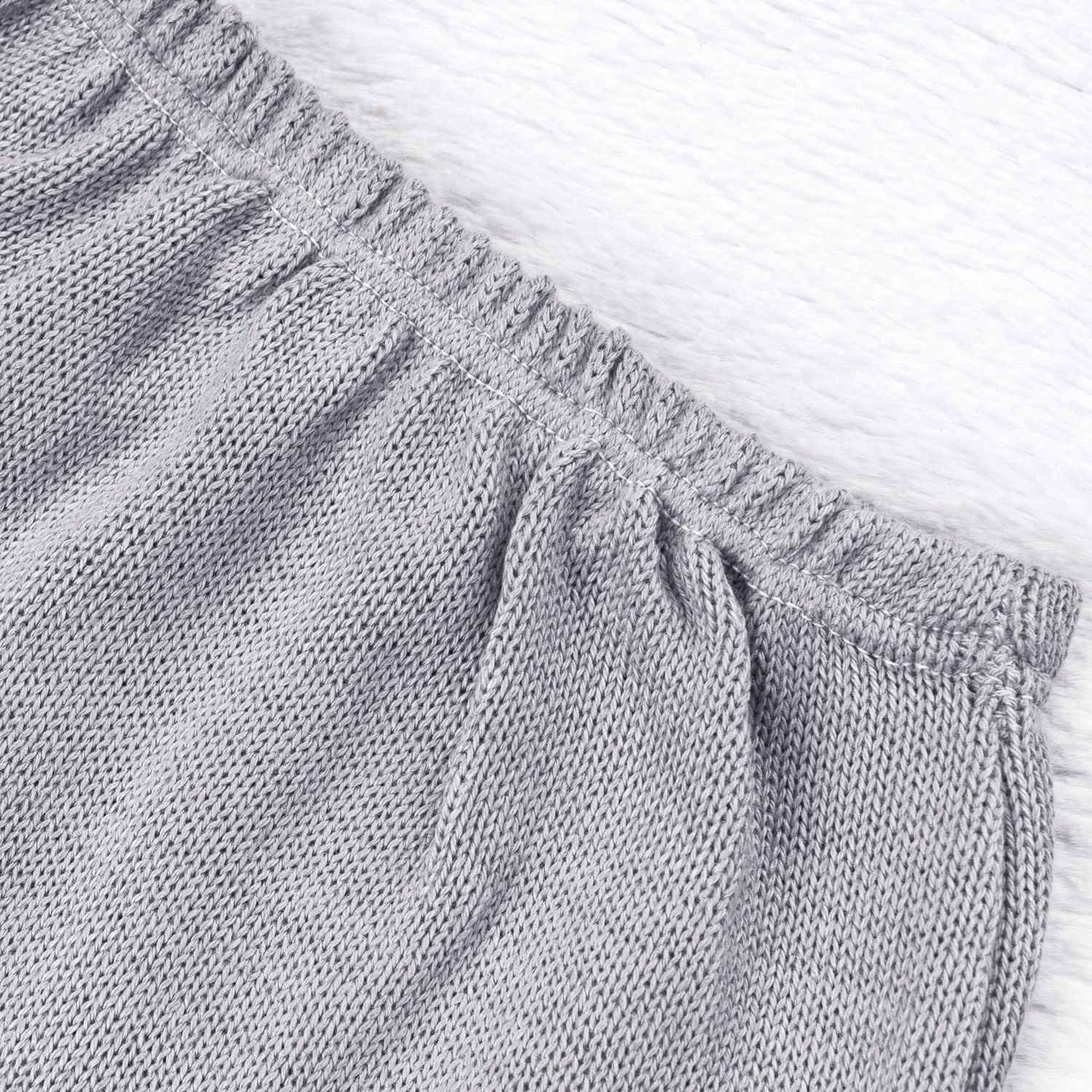 Saída Maternidade Tricot Primeiro Vestidinho com Pérolas Rosa 03 Peças