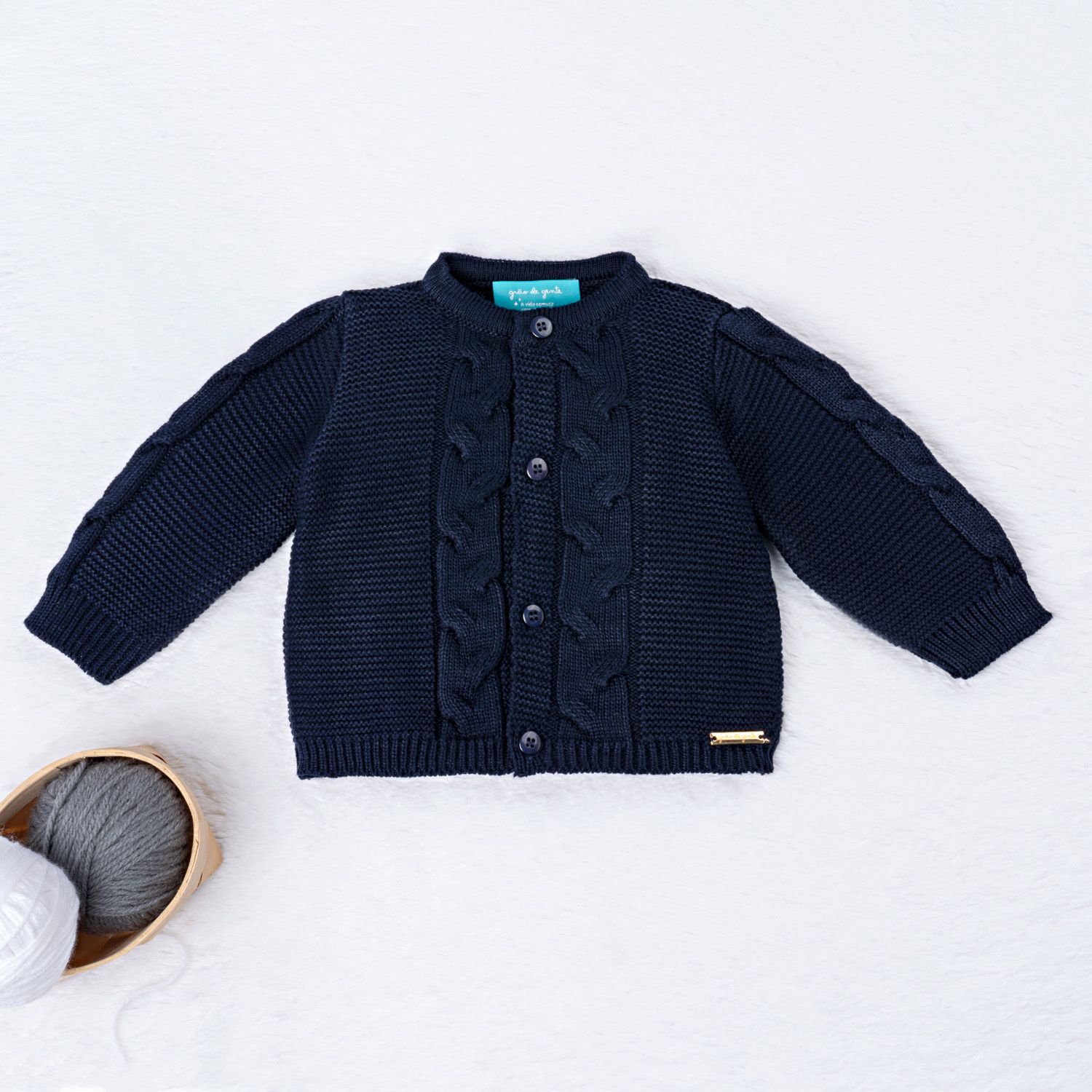 Saída Maternidade Tricot Elegante Vermelho 03 Peças