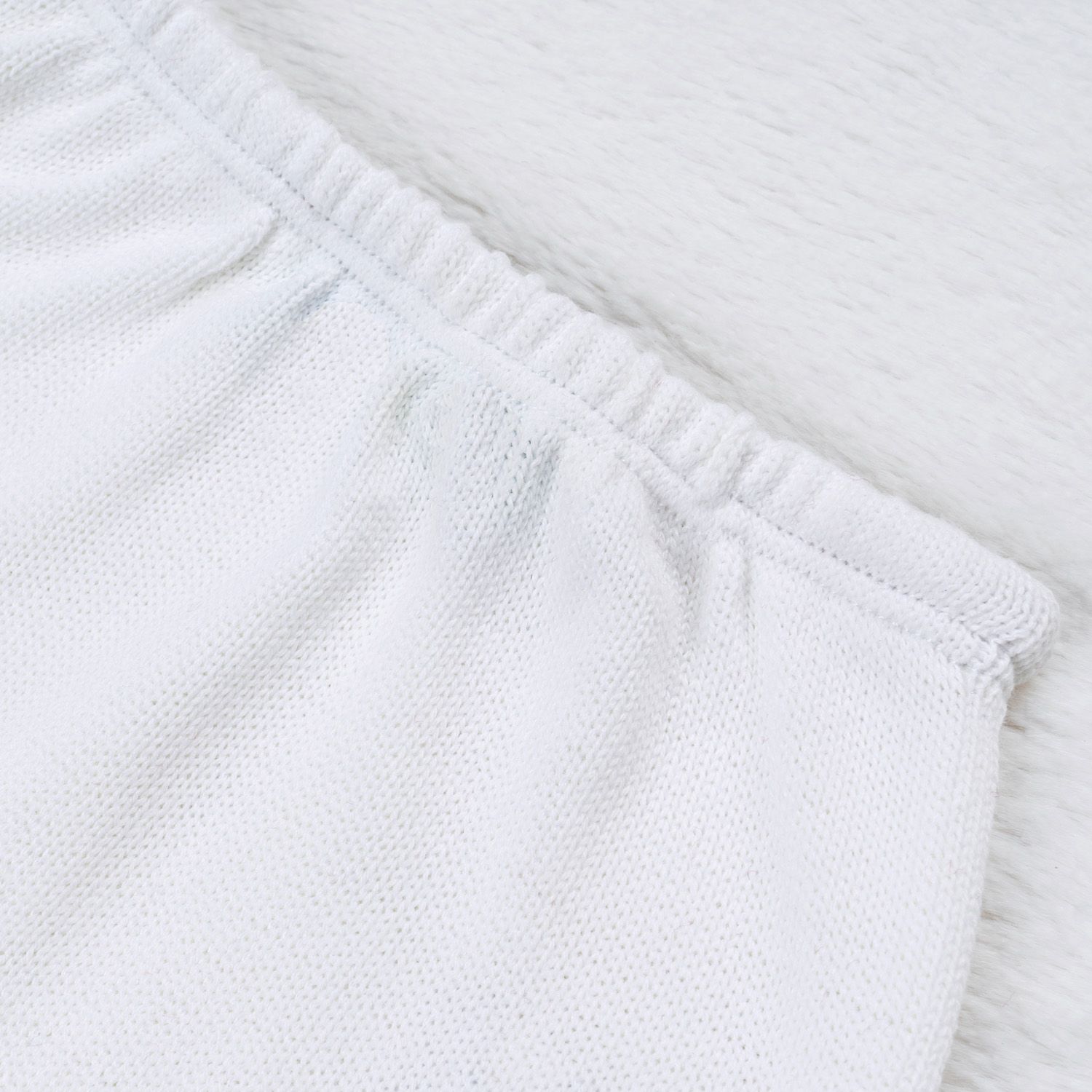 Saída Maternidade Tricot Primeiro Vestidinho com Pérolas Rosa 03 Peças