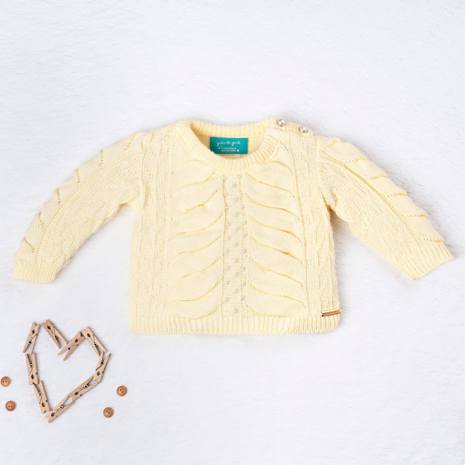 Saída Maternidade Tricot Drapeado Pérola Nude Rosé 03 Peças