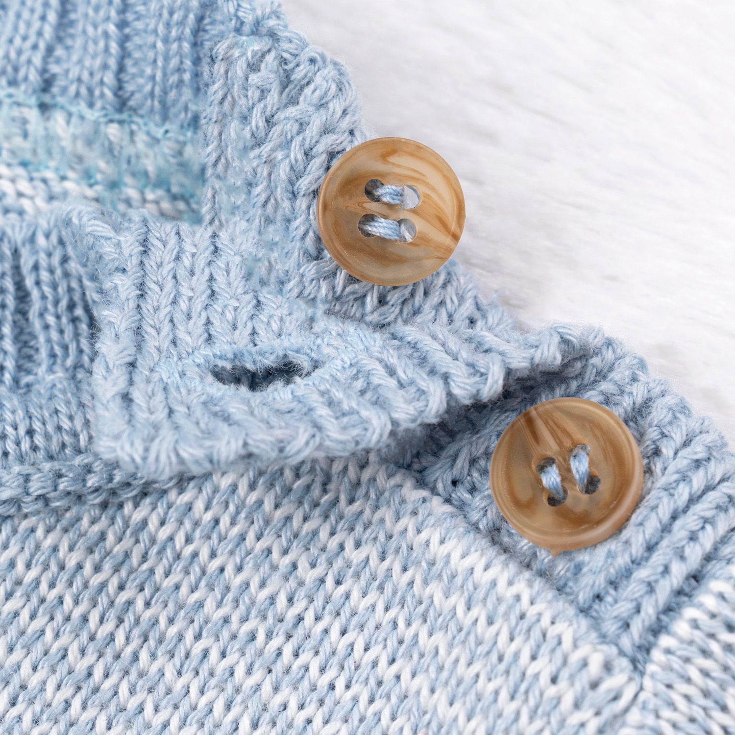 Saída Maternidade Tricot Micro Chevron Verde e Branco 03 Peças