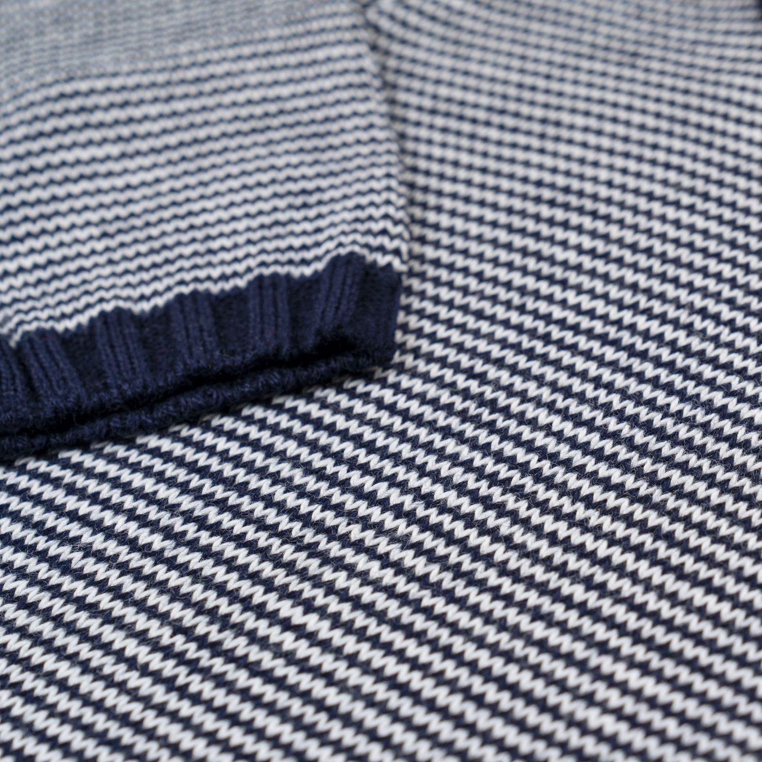 Saída Maternidade Tricot Micro Chevron Verde e Branco 03 Peças