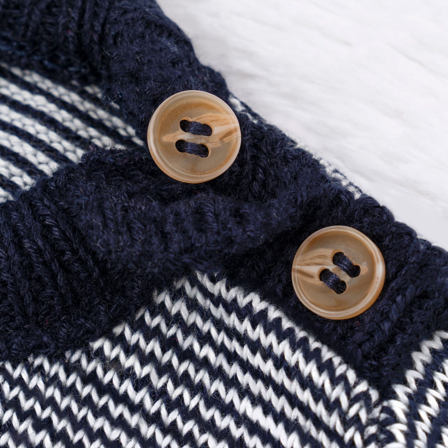 Saída Maternidade Tricot Micro Chevron Verde e Branco 03 Peças