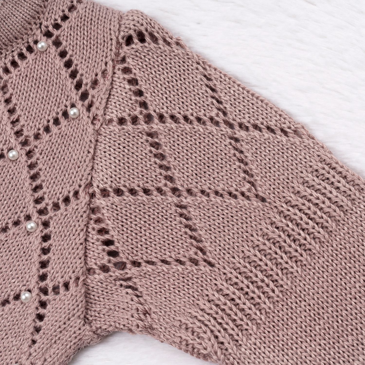 Saída Maternidade Tricot Pérola Duquesa Vermelho 02 Peças