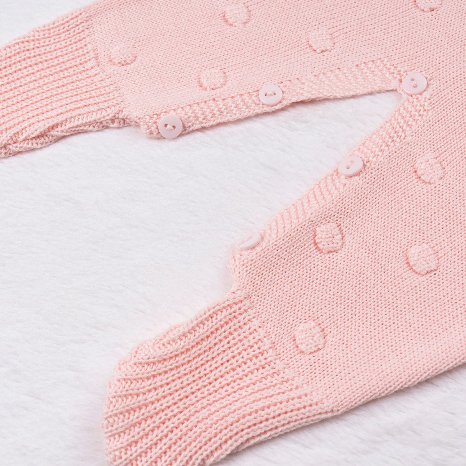 Macacão Tricot Bolinha Vermelho