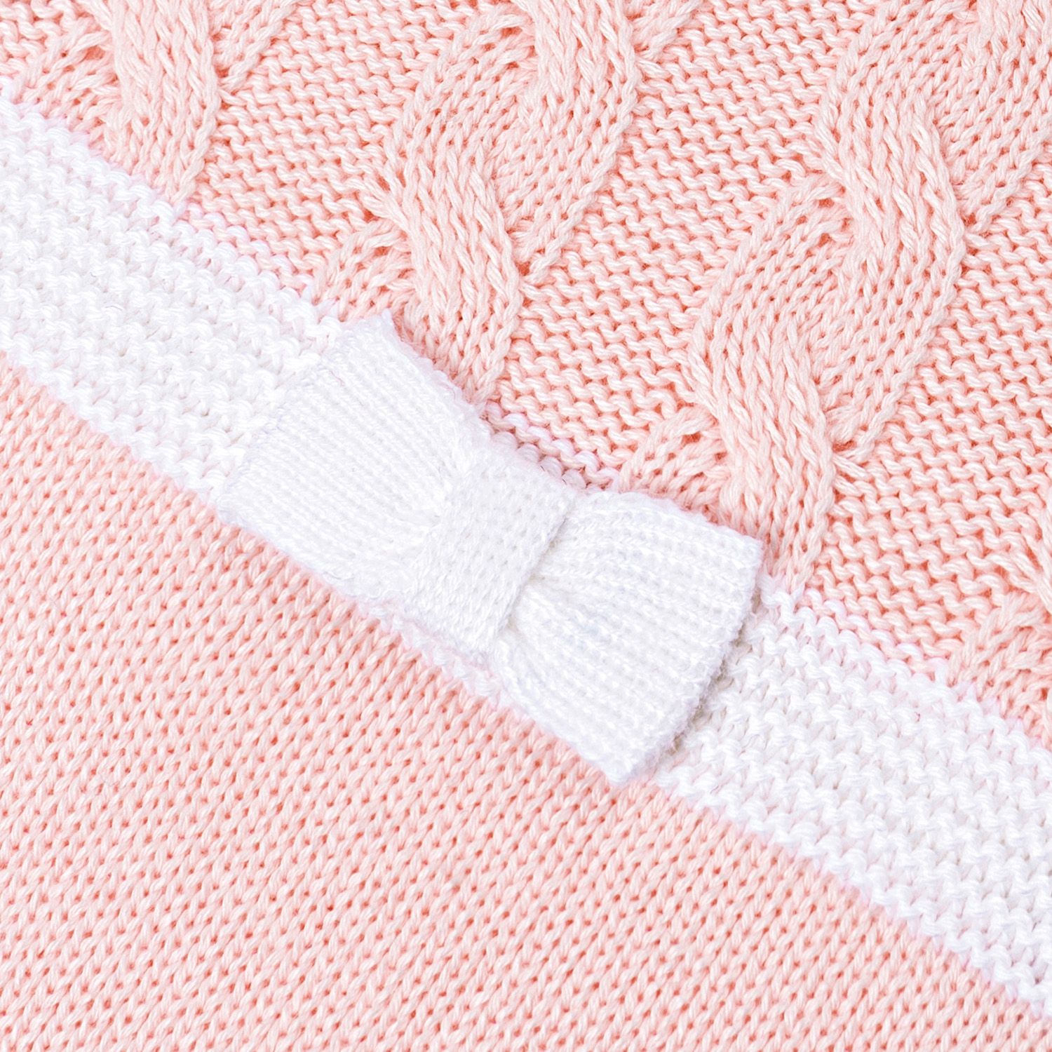 Macacão Tricot Lacinho e Trança Azul