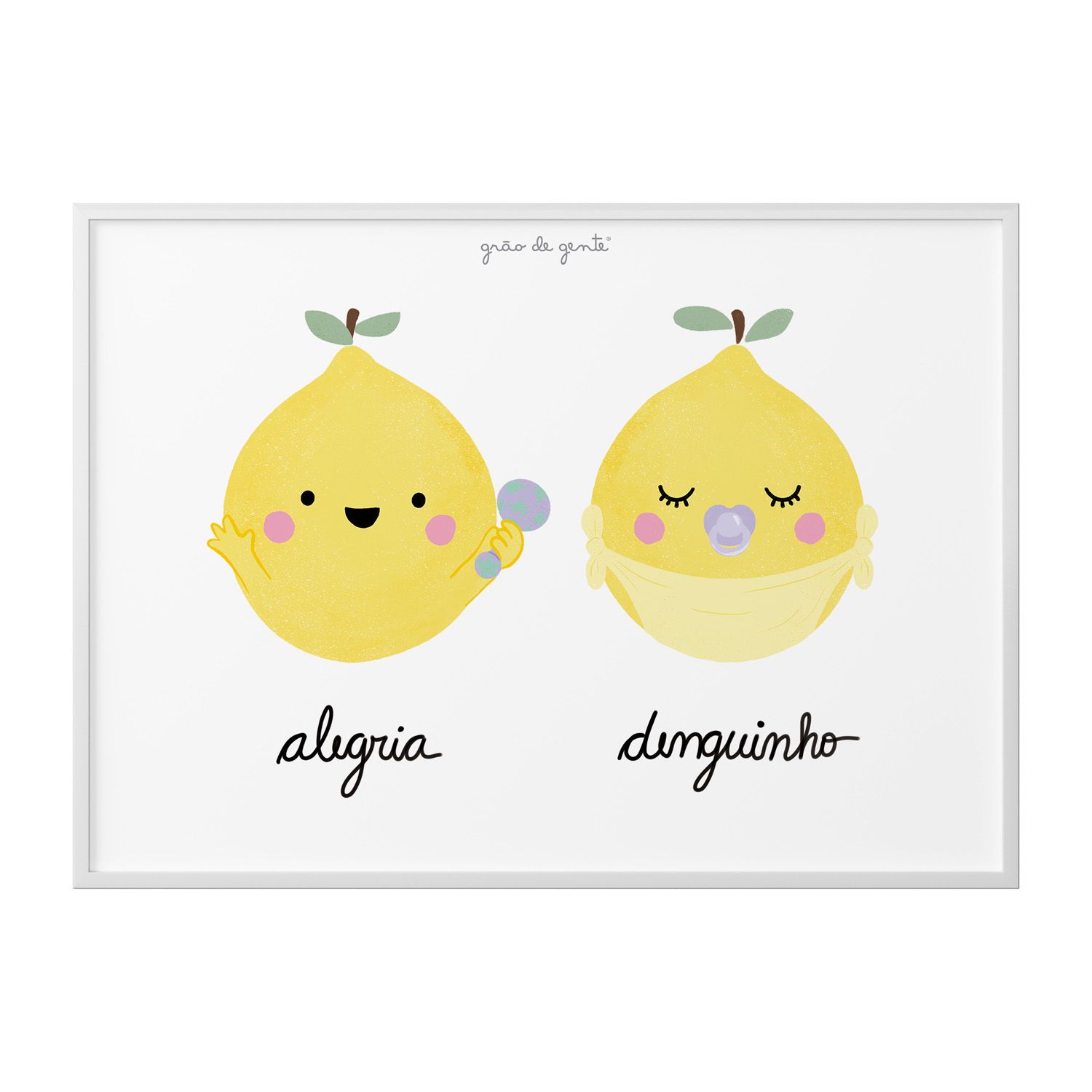 Quadro Limão Siciliano Alegria e Denguinho 60cm