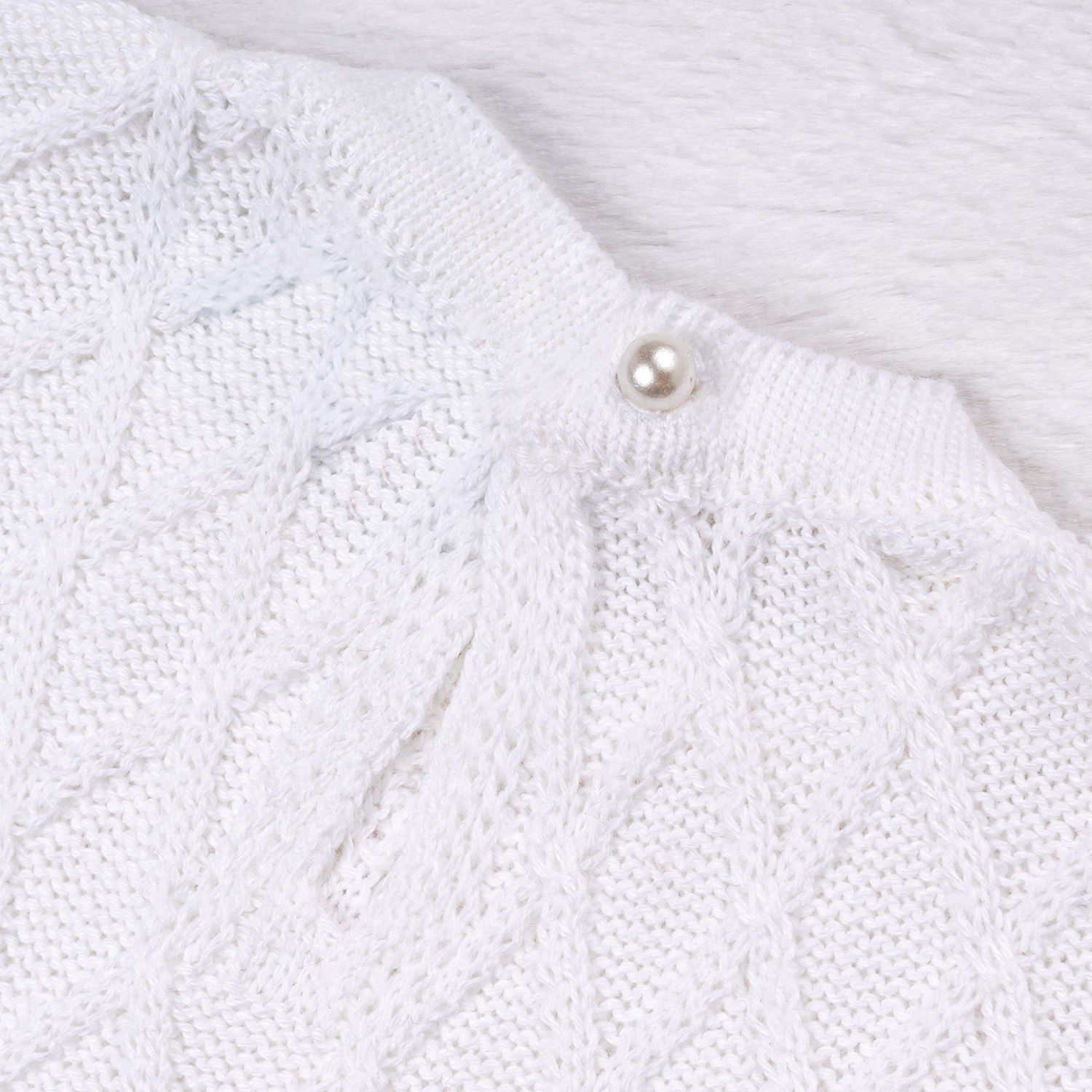 Vestido Tricot com Pérolas Rosa