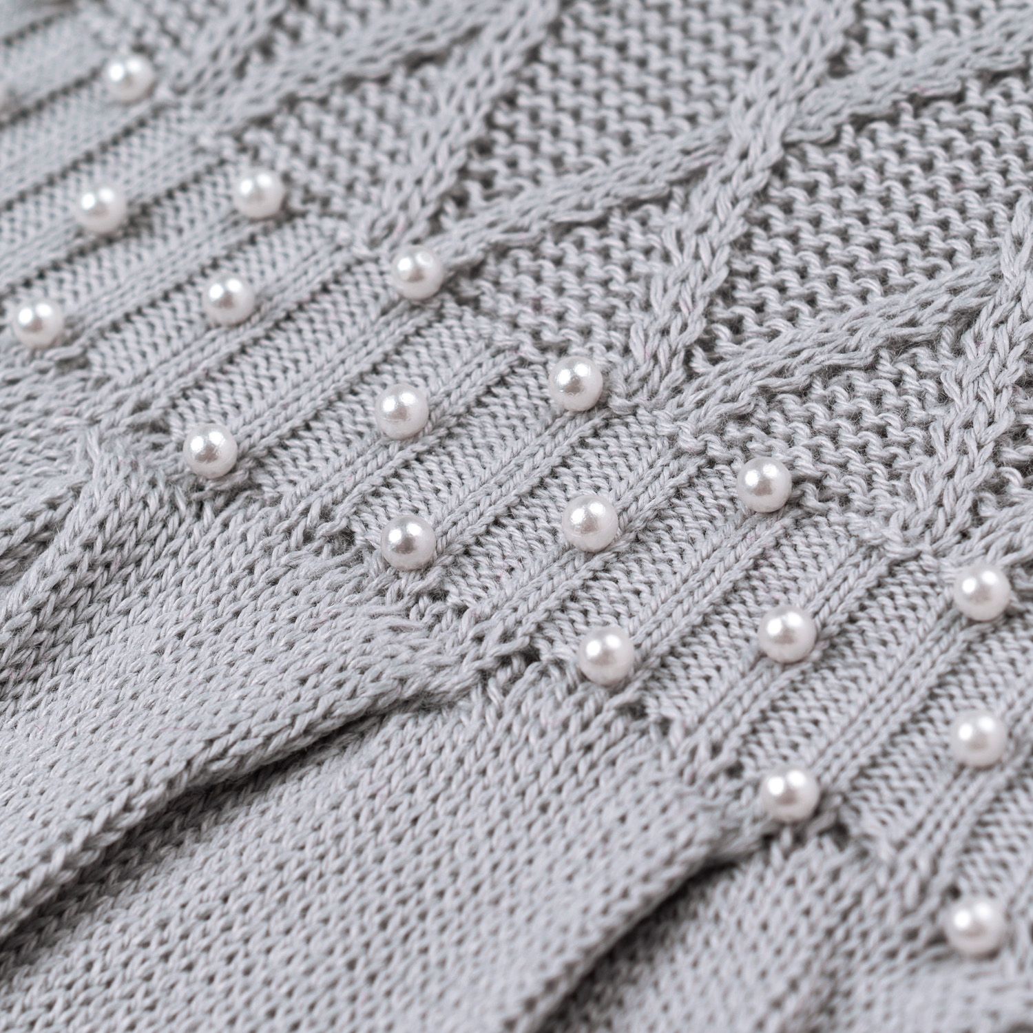 Vestido Tricot com Pérolas Rosa