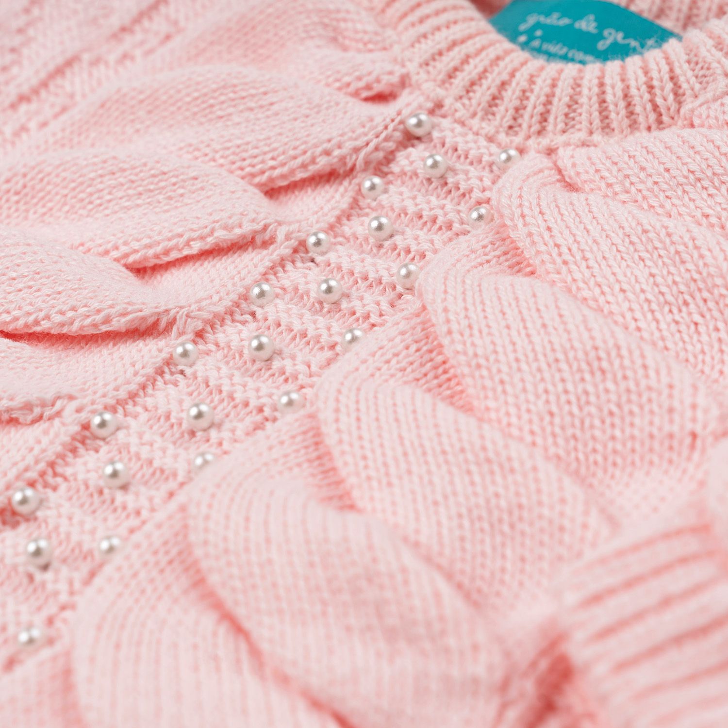 Casaquinho Tricot Drapeado Nude Rosé