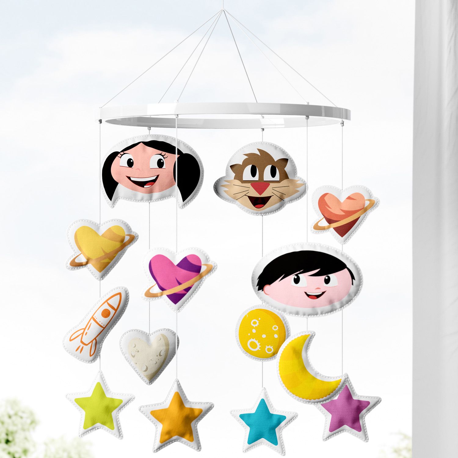 Móbile O Show da Luna Espacial