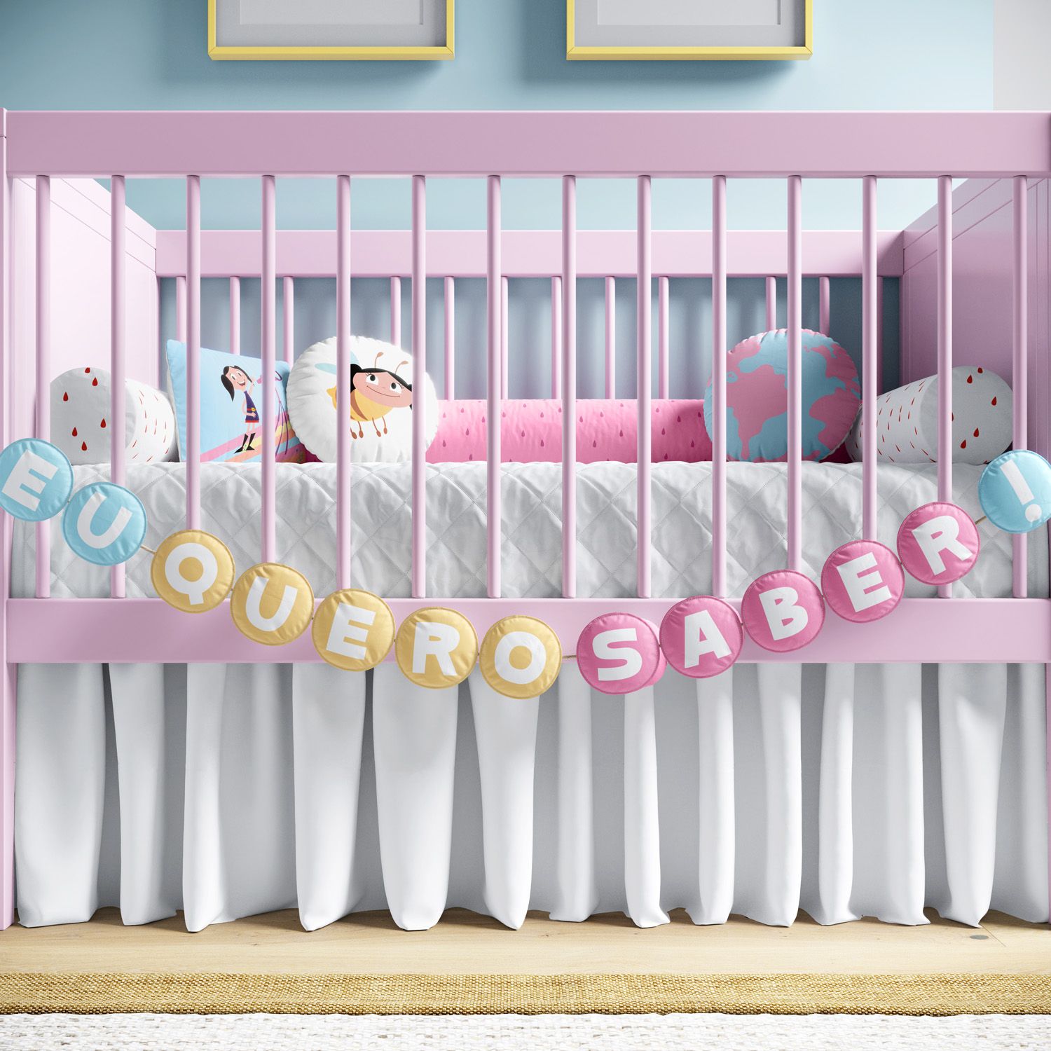 Varal Decorativo O Show da Luna Eu Quero Saber 1,60m