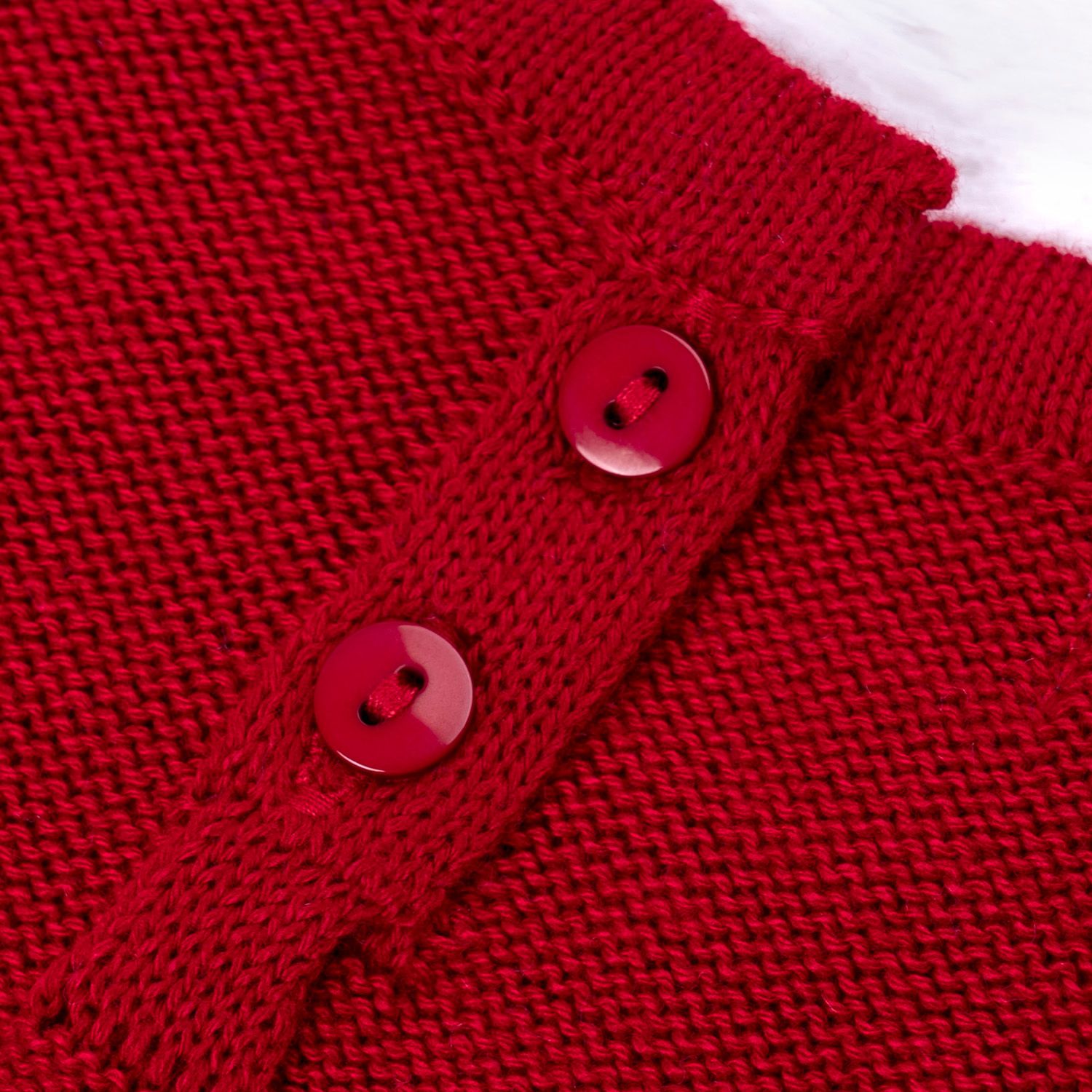 Macacão Tricot Trança Chuva de Pérolas Vermelho