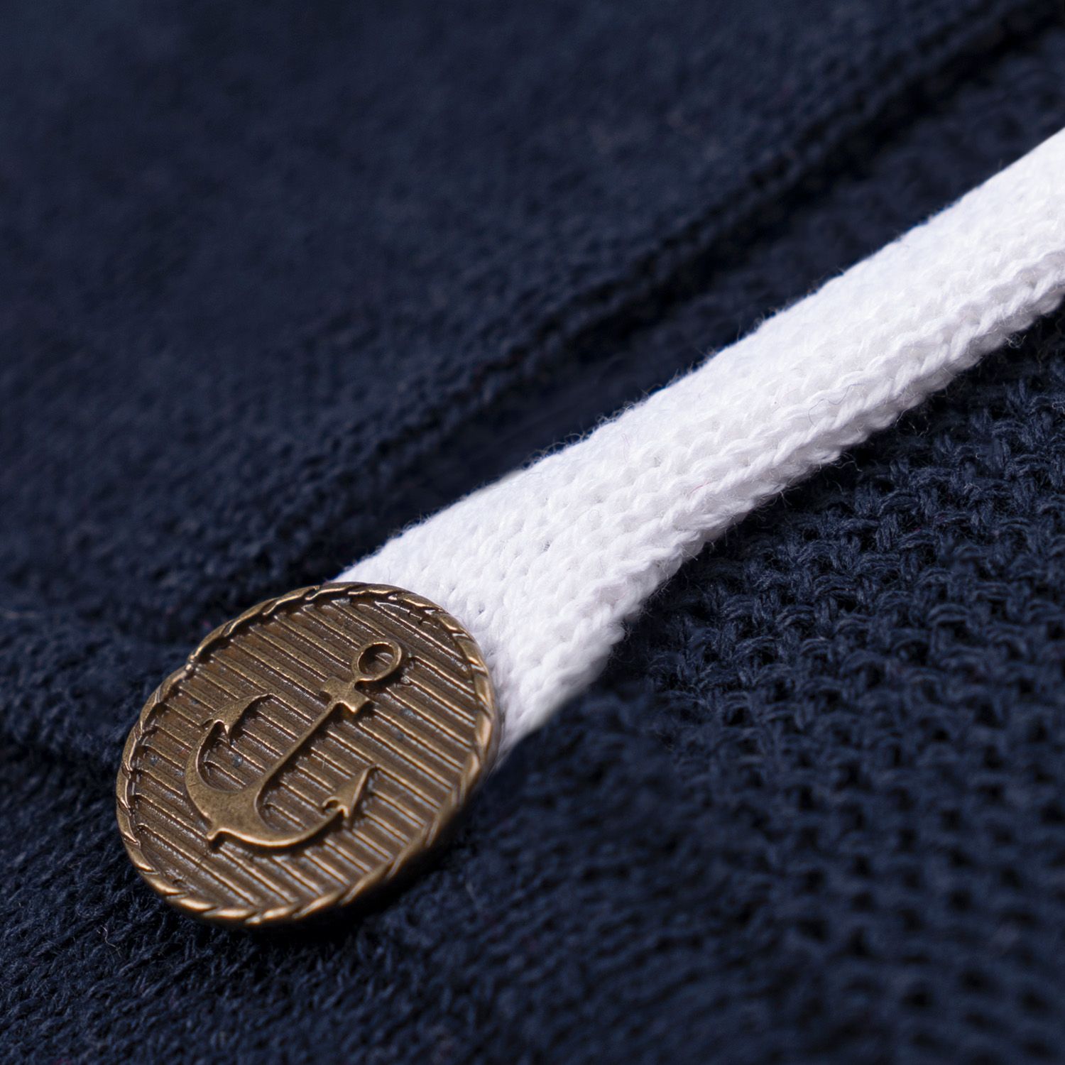 Macacão Tricot Menino Marinheiro Azul Marinho e Branco