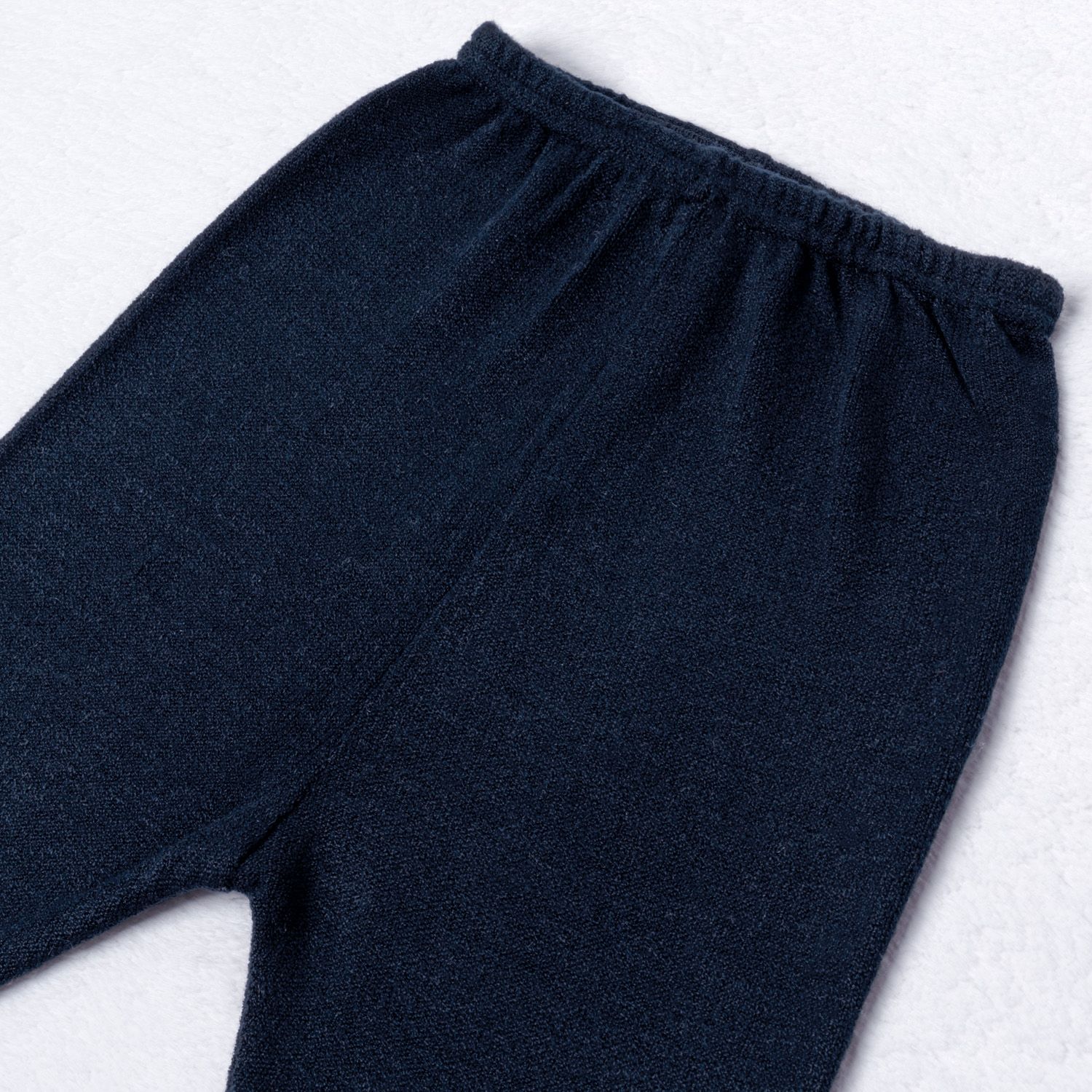 Saída Maternidade Tricot Cardigan e Calça Listras Marinho e Branco 02 Peças