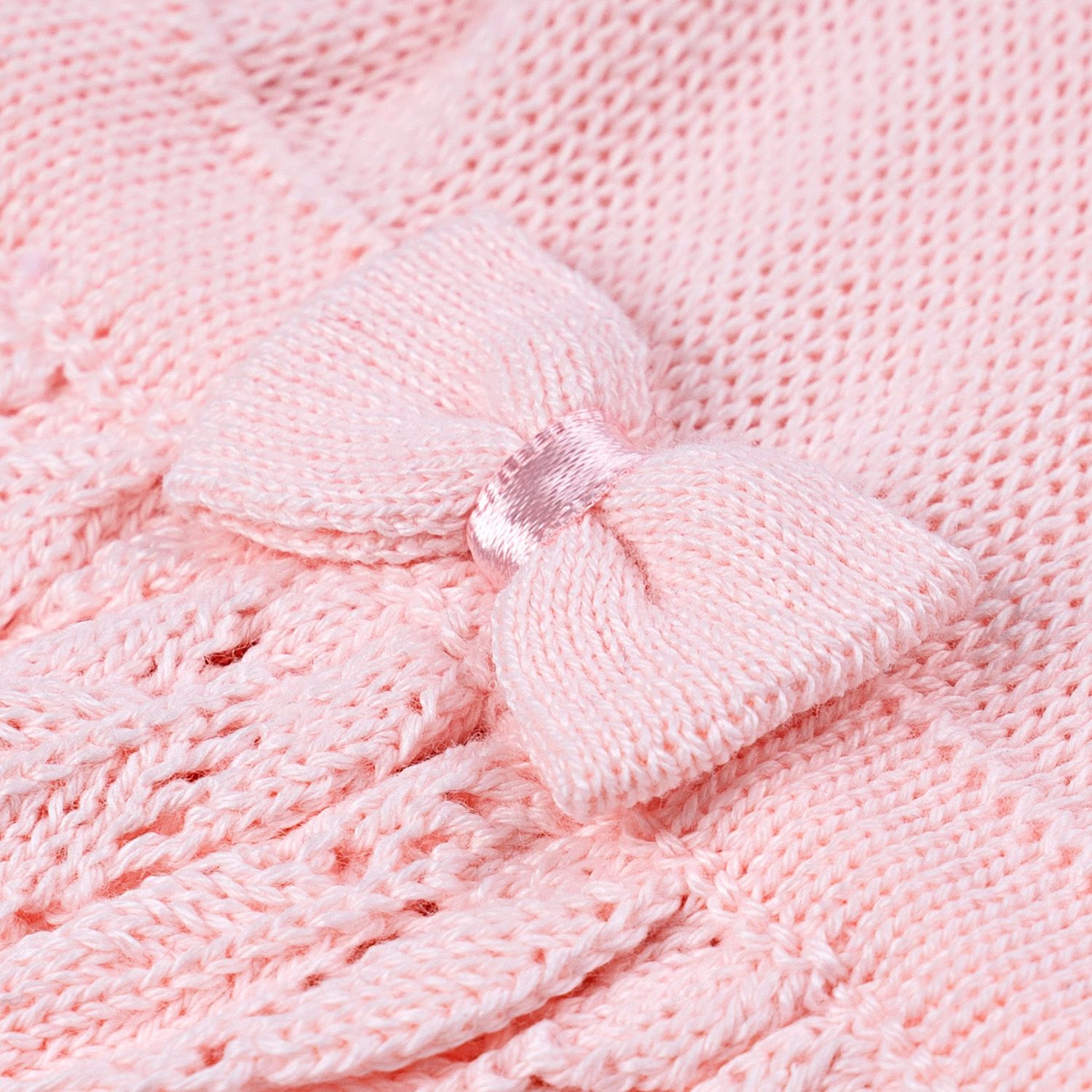 Vestido Tricot Vazado Laços Vermelho