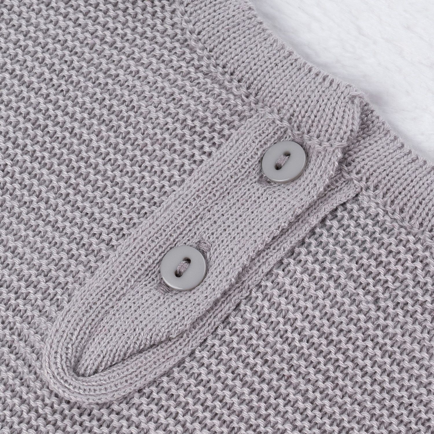 Macacão Tricot Bolsinhos Azul Marinho