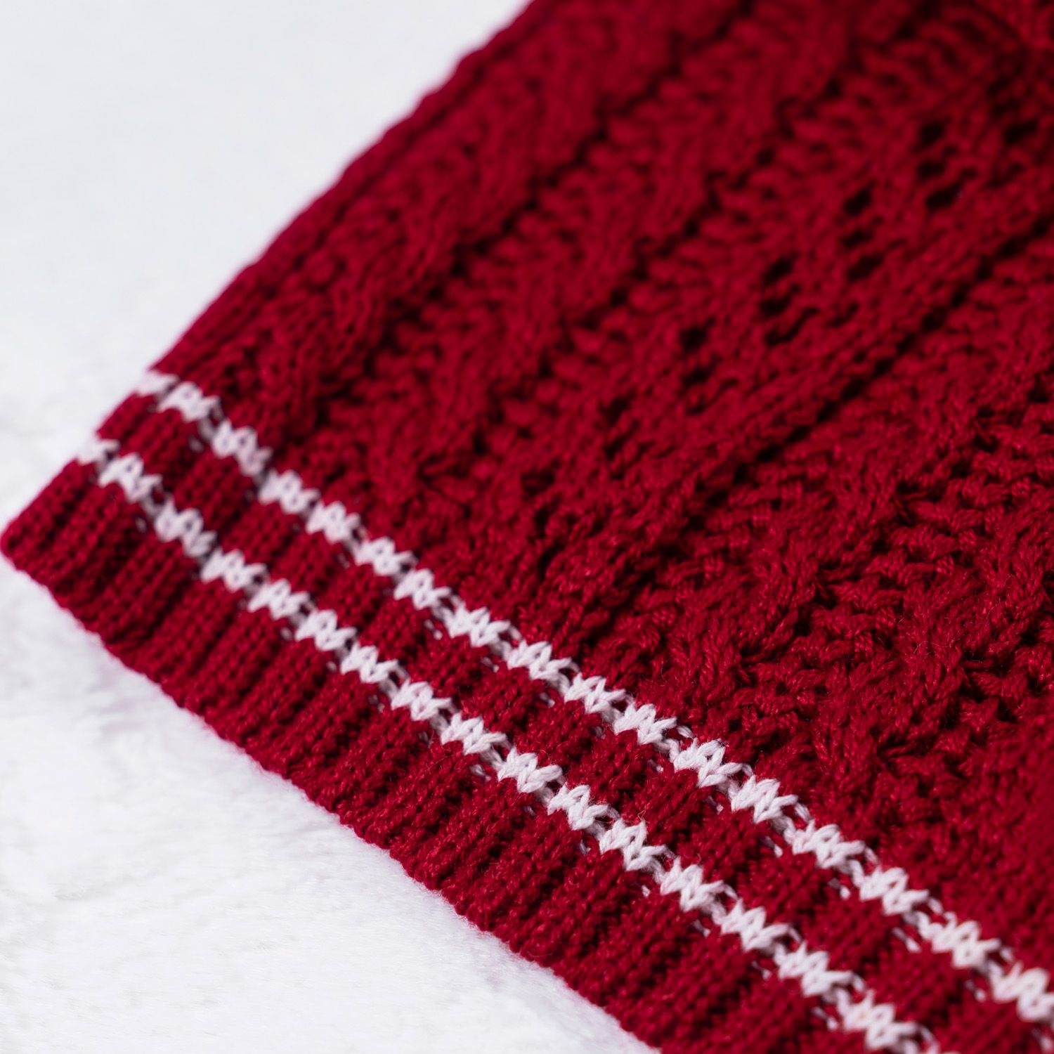 Casaquinho Tricot Trança Vermelho