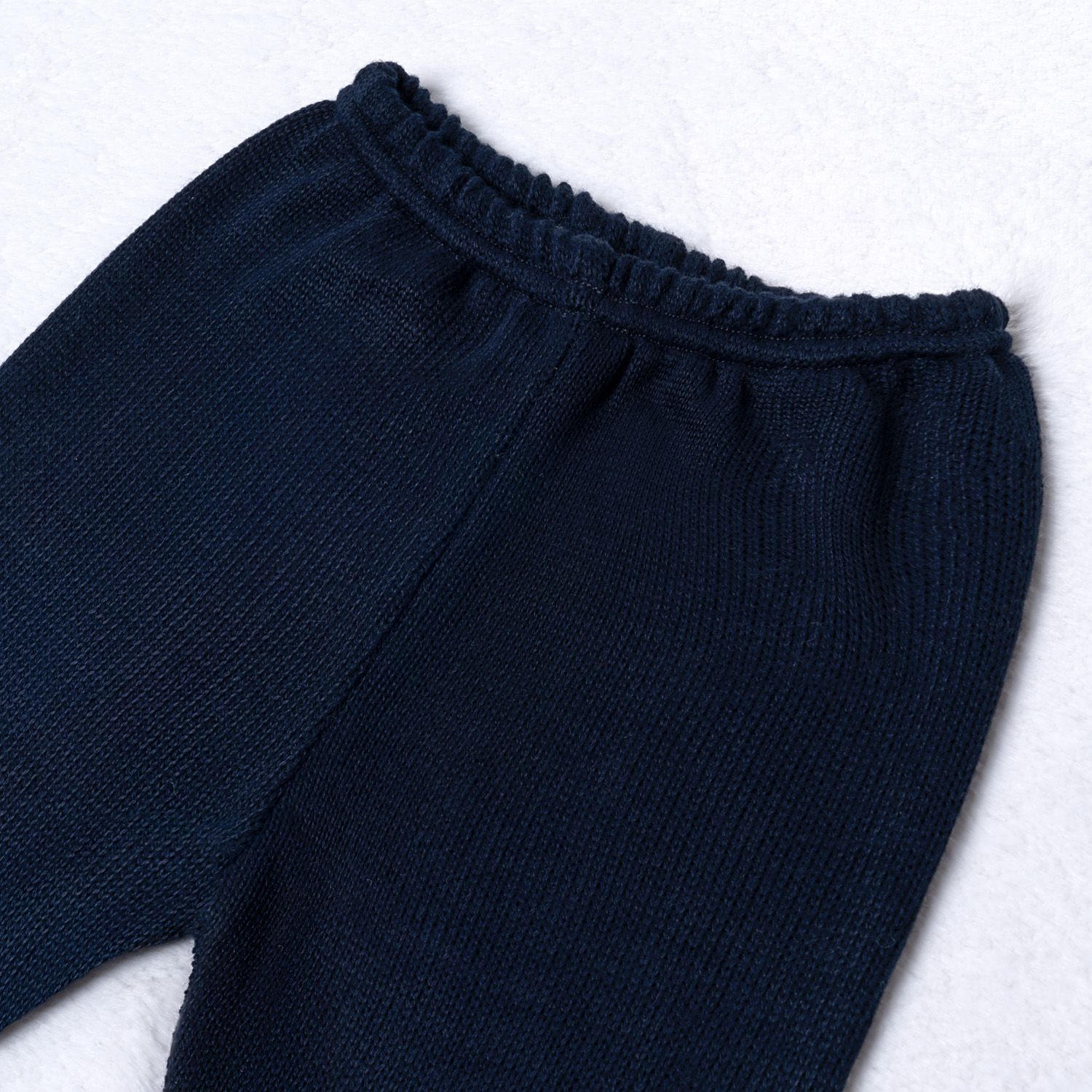 Saída Maternidade Tricot Vestido e Calça Tijolinho e Lacinhos Branco 02 Peças