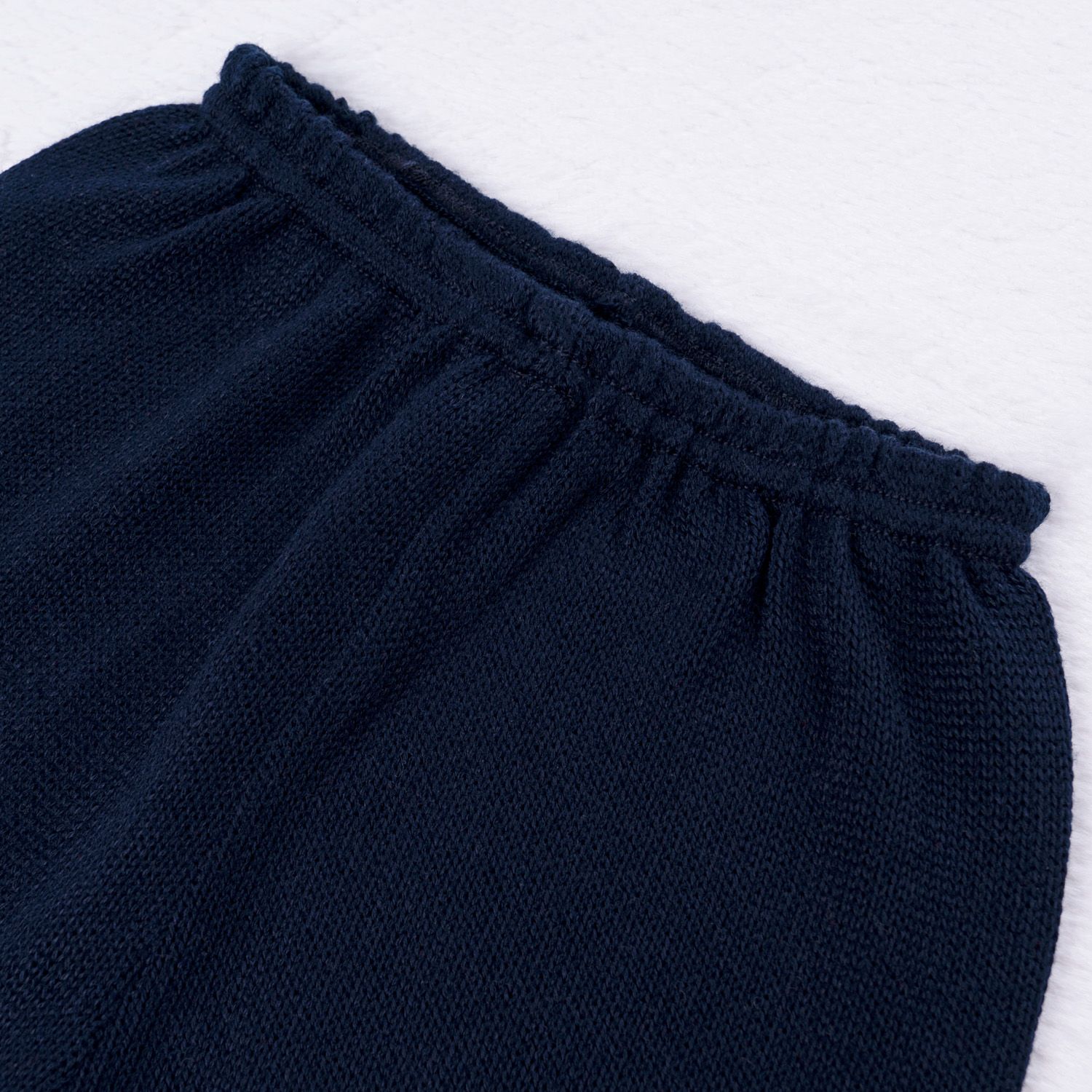 Saída Maternidade Tricot Vestido e Calça Tijolinho e Lacinhos Branco 02 Peças