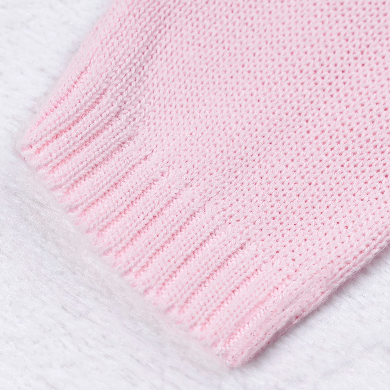 Saída Maternidade Tricot Vestido e Calça Tijolinho e Lacinhos Branco 02 Peças