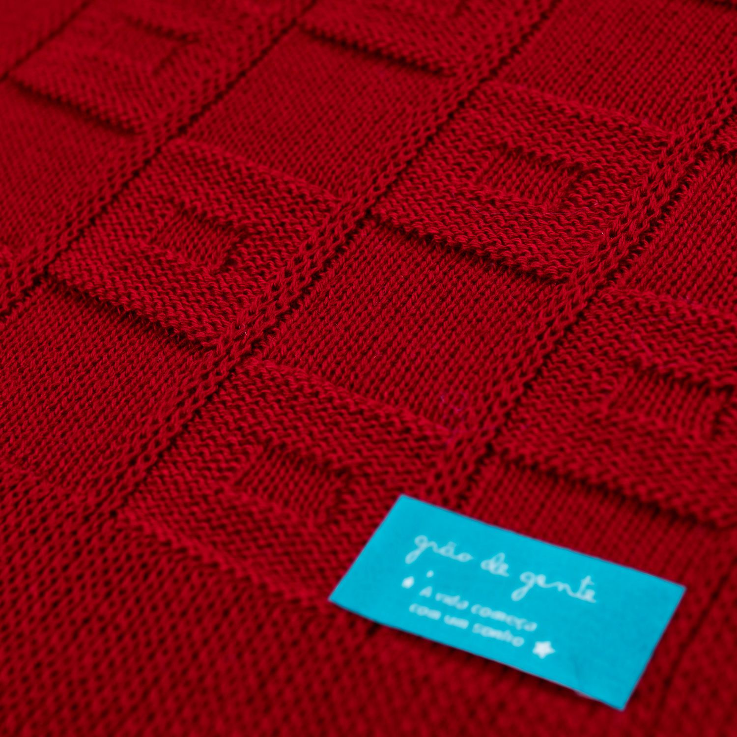 Manta Bebê Tricot Quadrado Perfeito Branco 80cm