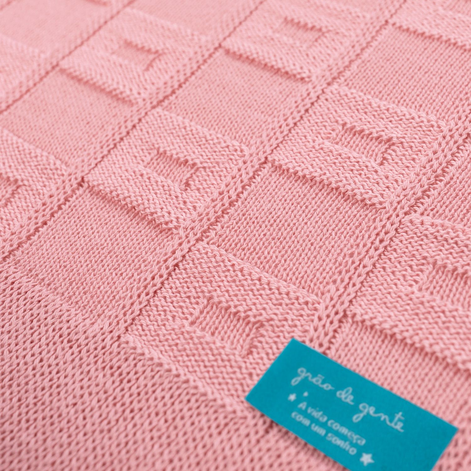 Manta Bebê Tricot Quadrado Perfeito Branco 80cm