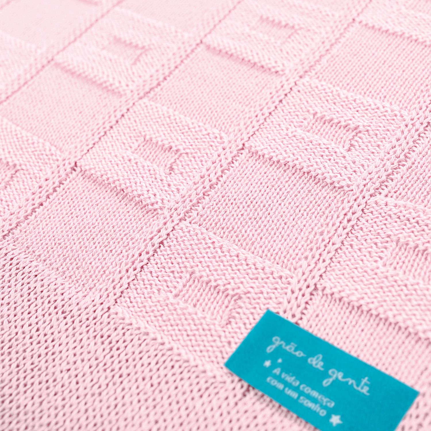 Manta Bebê Tricot Quadrado Perfeito Branco 80cm