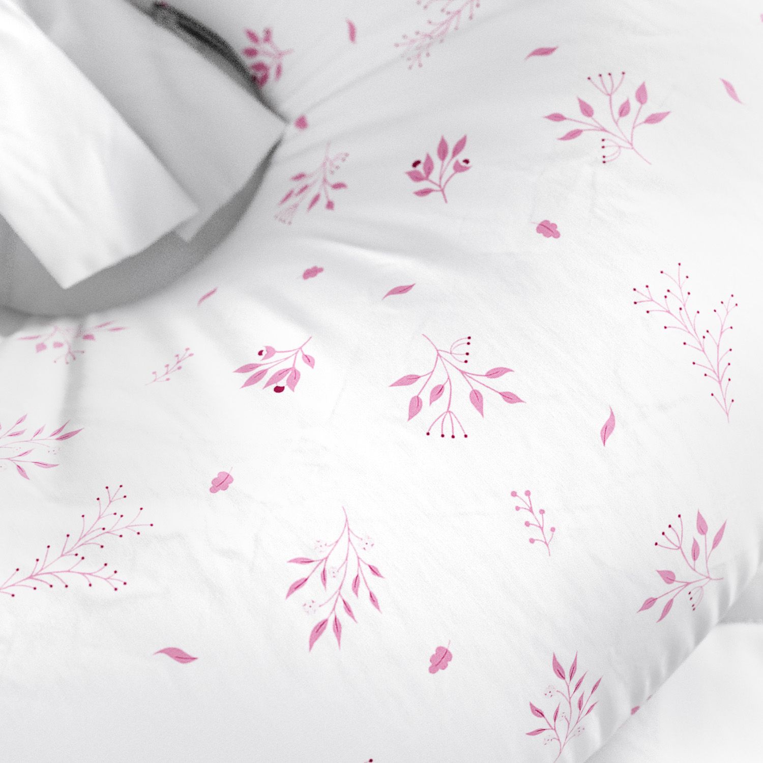 Almofada Amamentação Floral Bosque Encantado Rosa com Laço