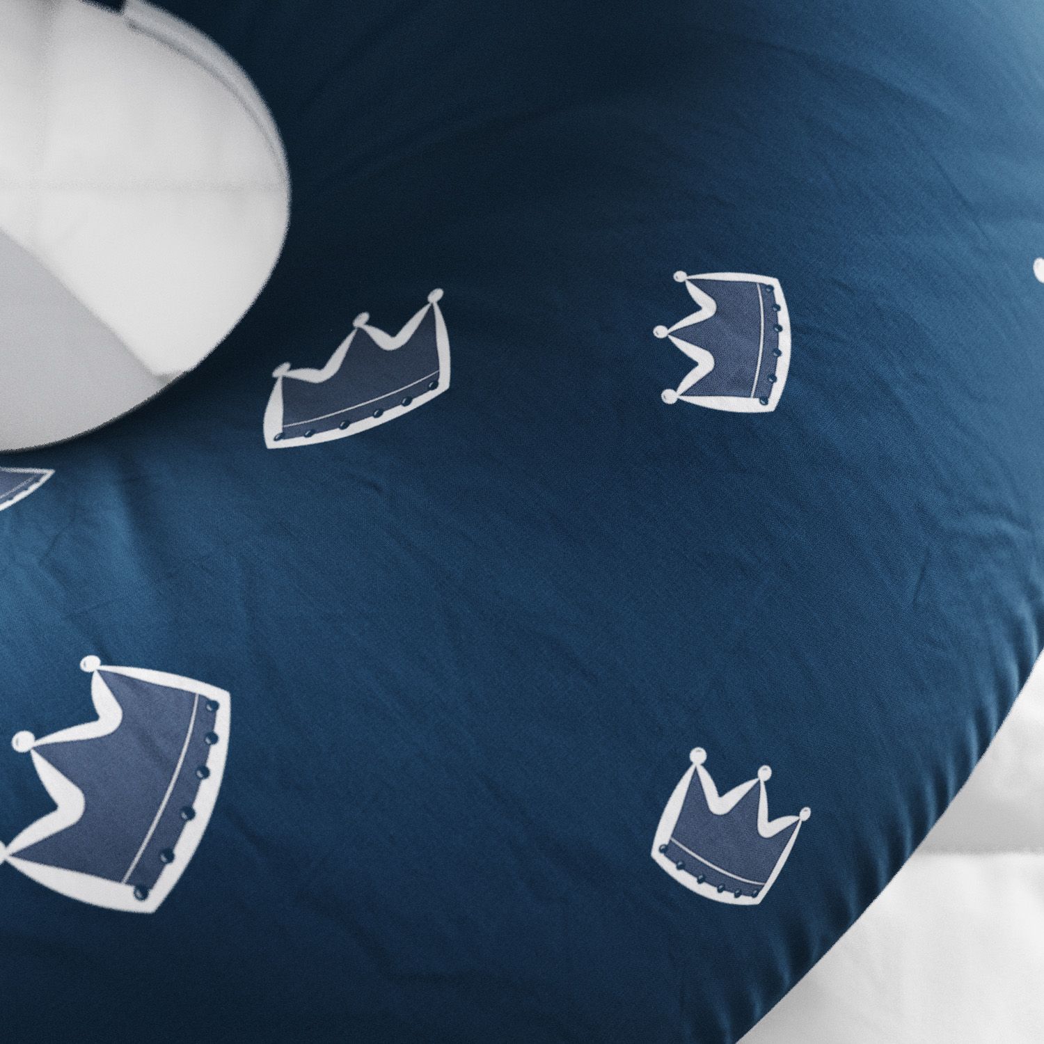 Almofada Amamentação Menino Príncipe Azul Frente e Verso com Laço