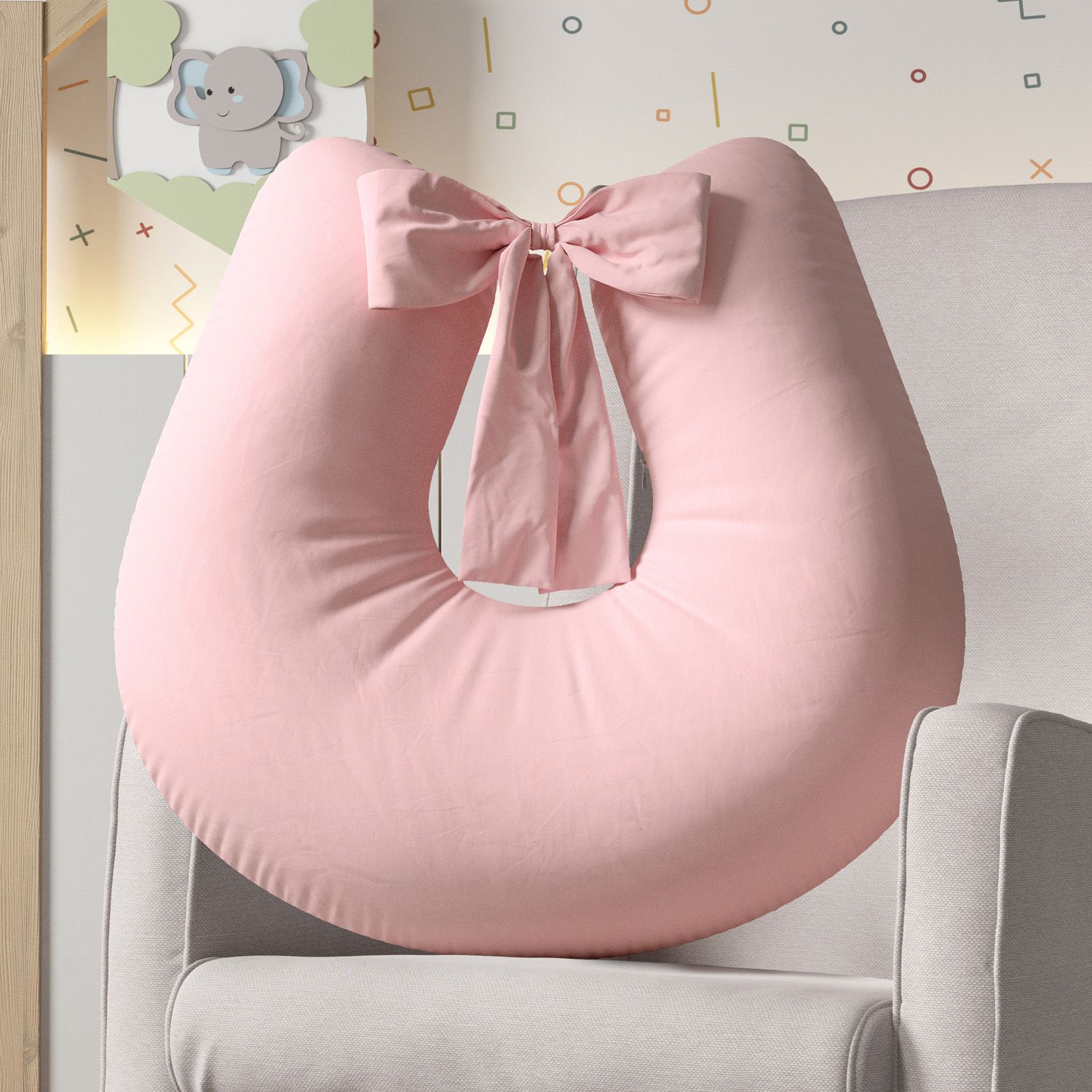 Almofada Amamentação com Laço Amarelo