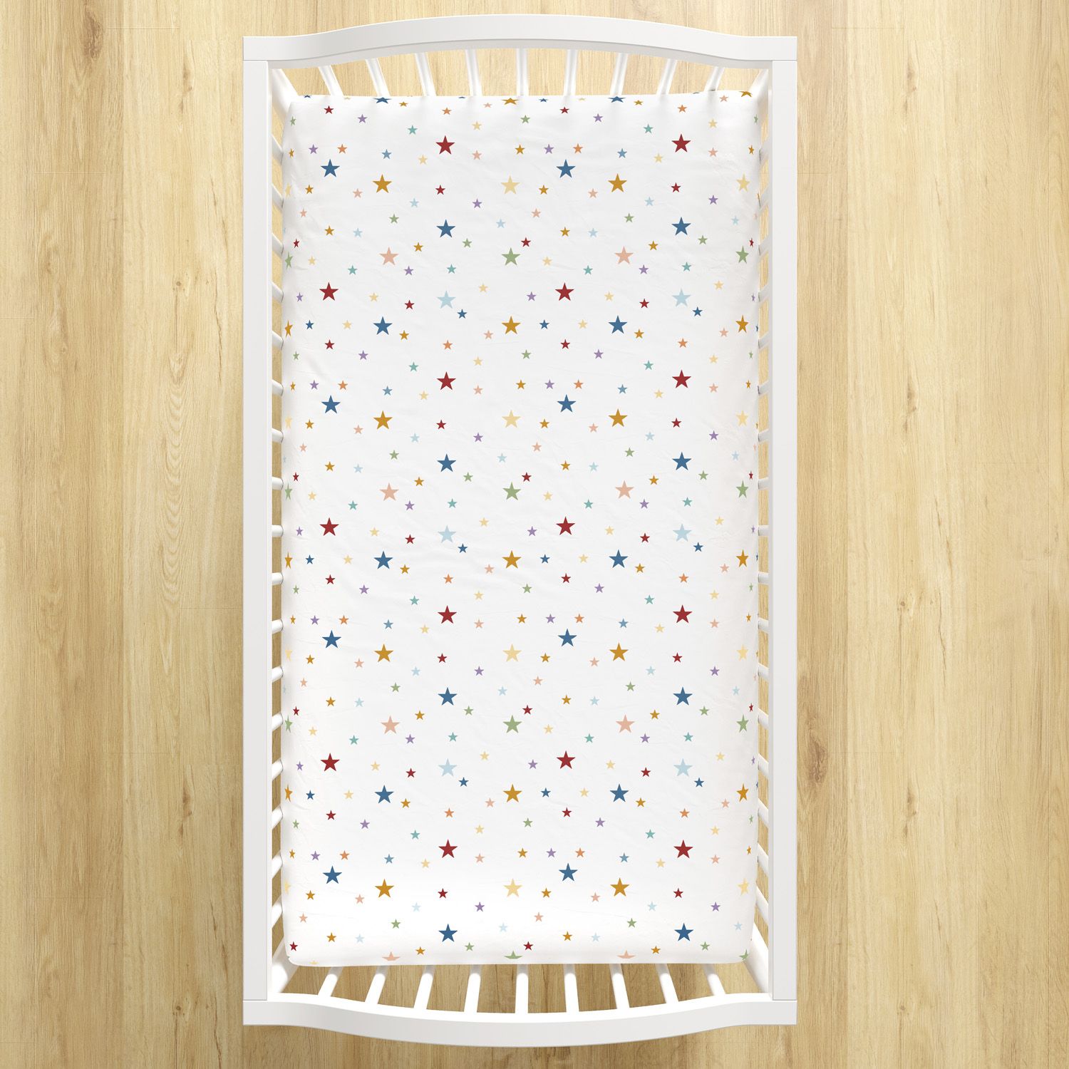 Lençol Berço com Elástico Estrela Colorido