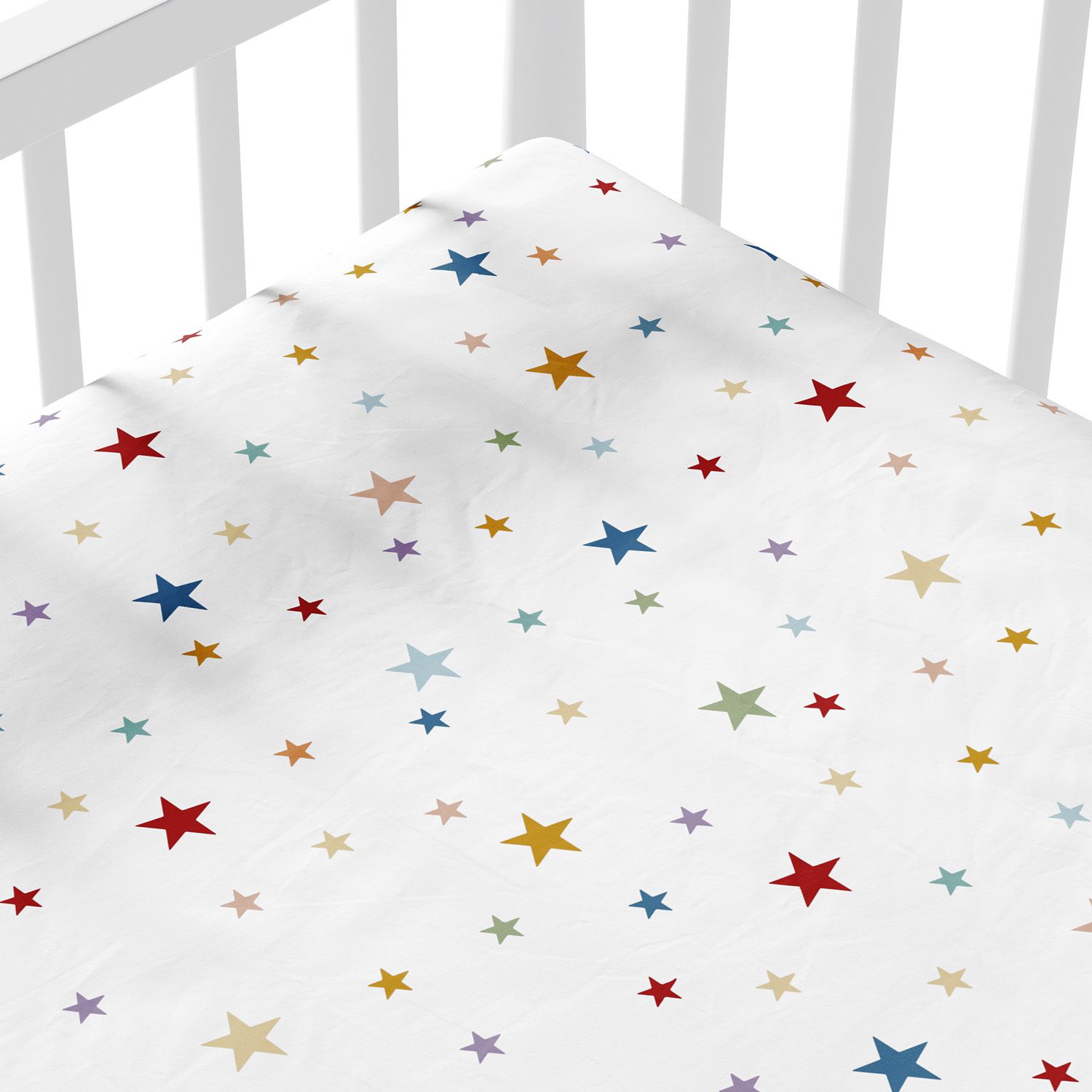 Lençol Berço com Elástico Estrela Colorido