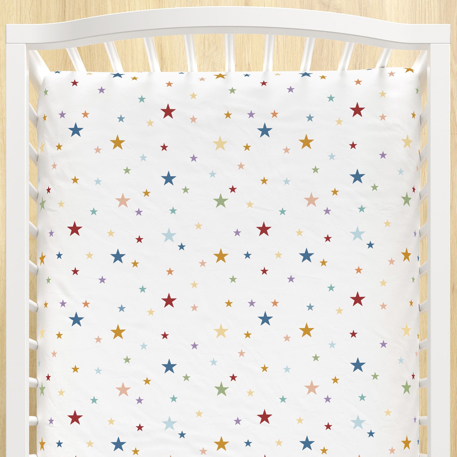 Lençol Berço com Elástico Estrela Colorido