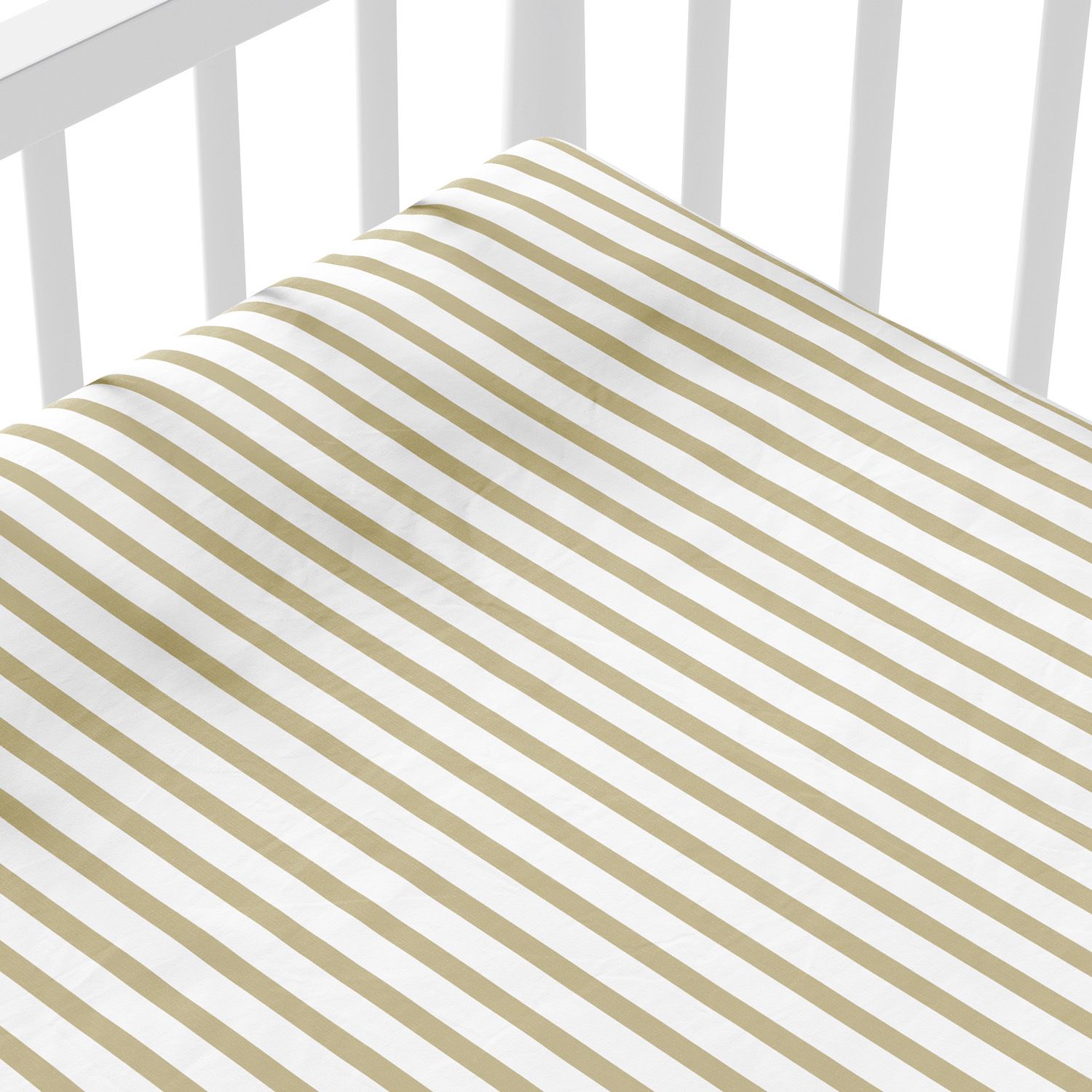 Lençol Berço com Elástico Listra Cinza