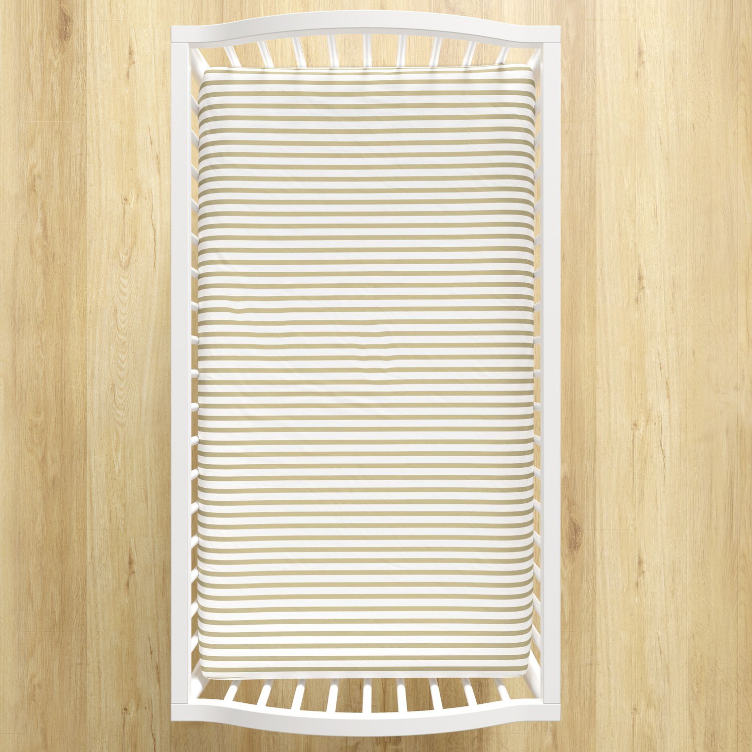 Lençol Berço com Elástico Listra Cinza