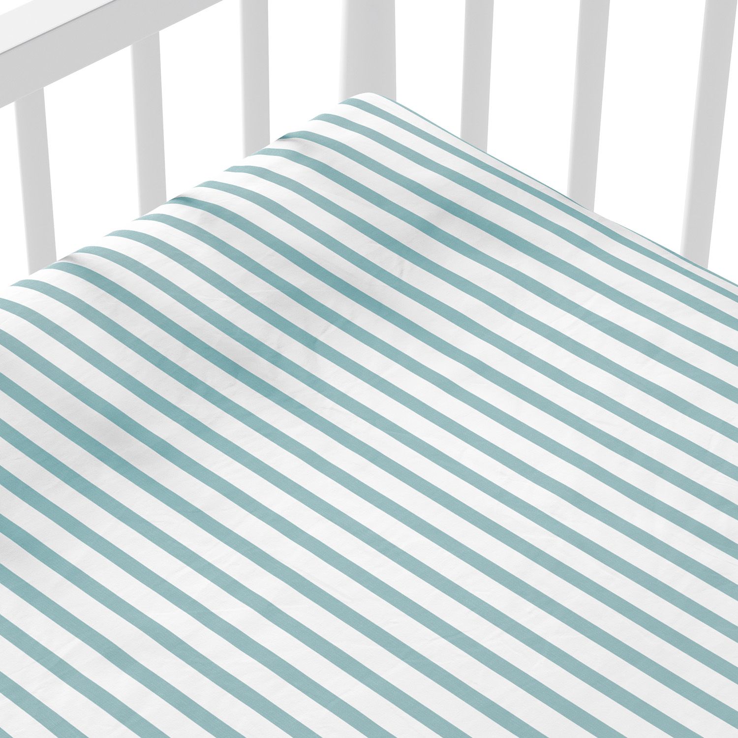 Lençol Berço com Elástico Listra Cinza