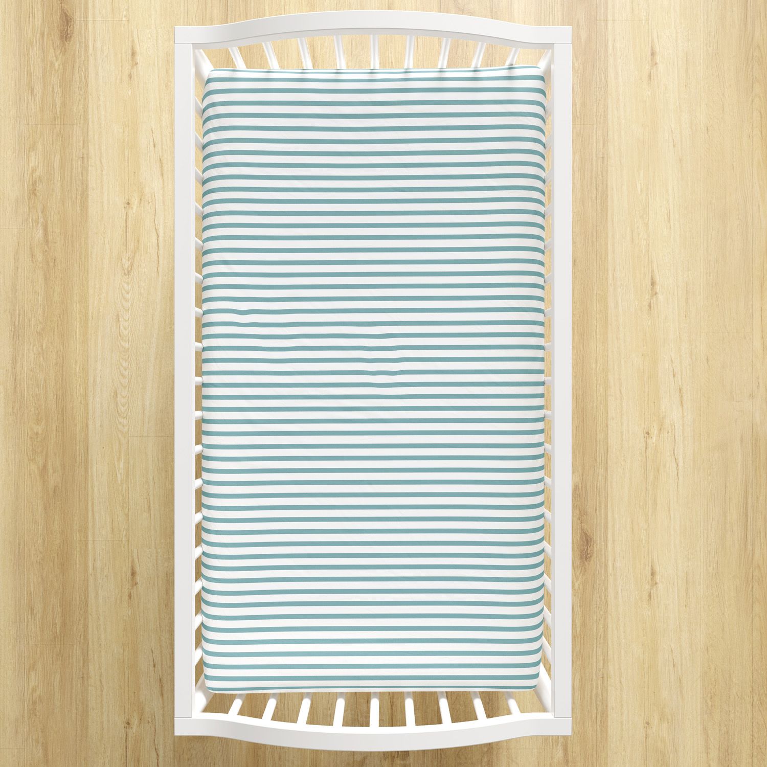 Lençol Berço com Elástico Listra Cinza