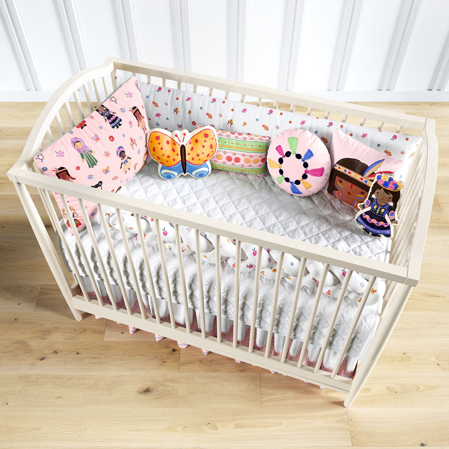 Kit Berço Trança Meninas do Mundo