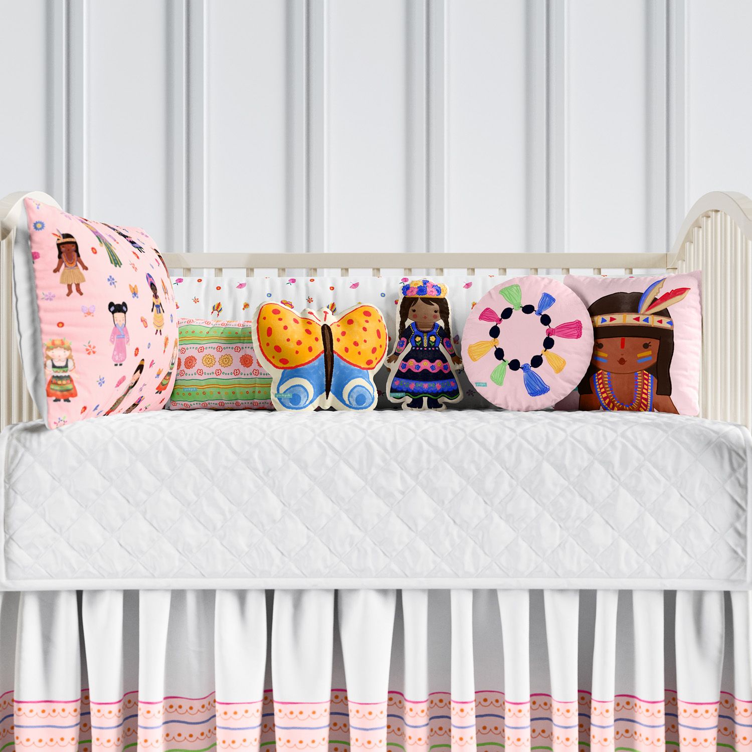 Kit Berço Trança Meninas do Mundo