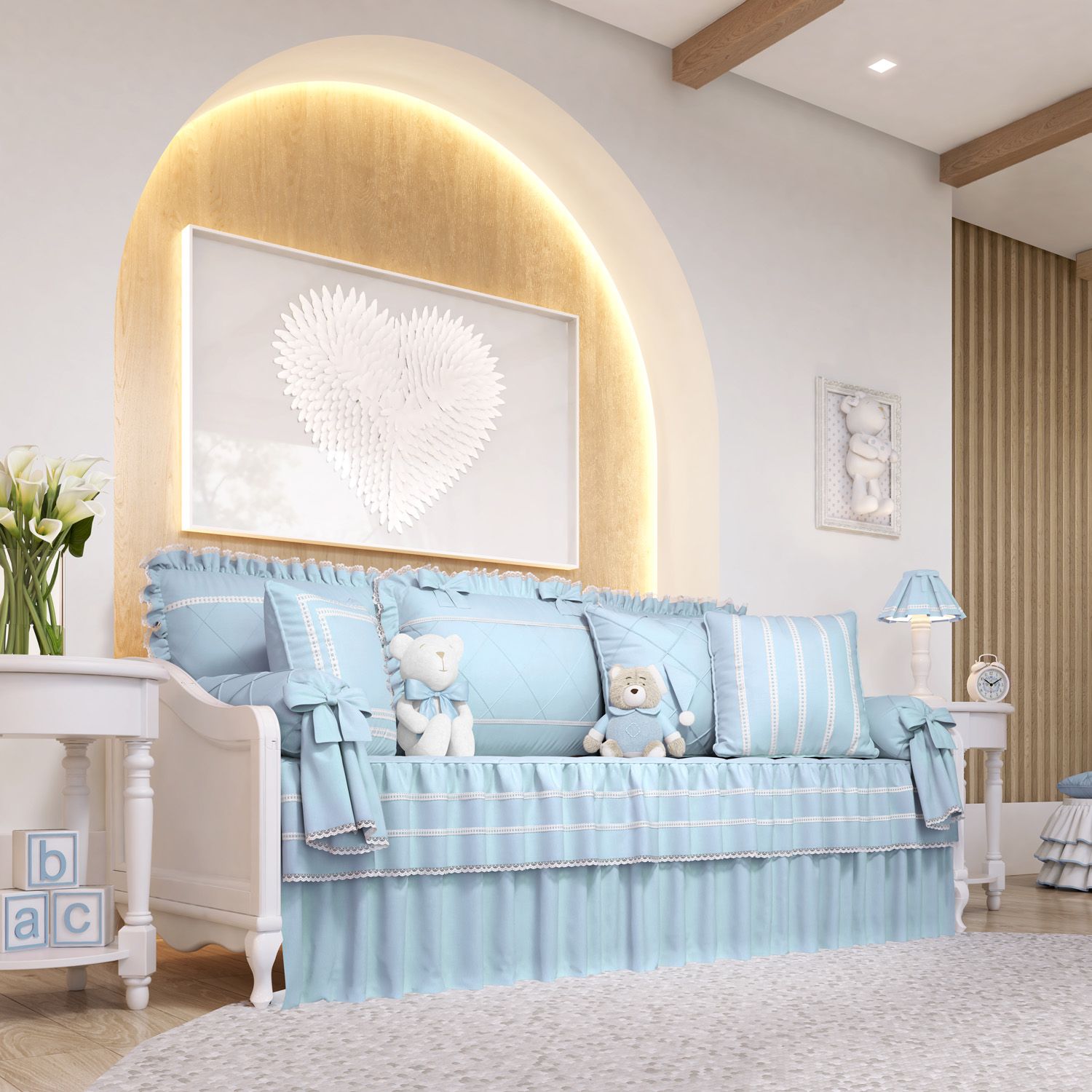 Kit Cama Babá Branco Clássico