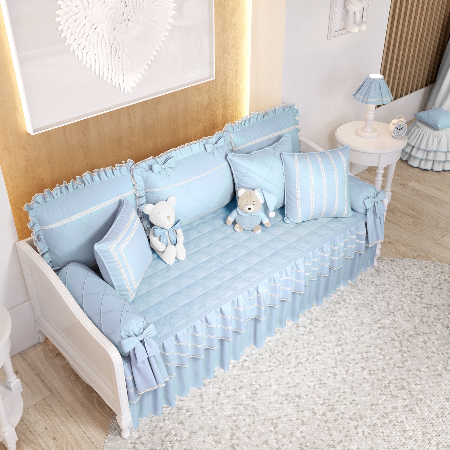 Kit Cama Babá Branco Clássico