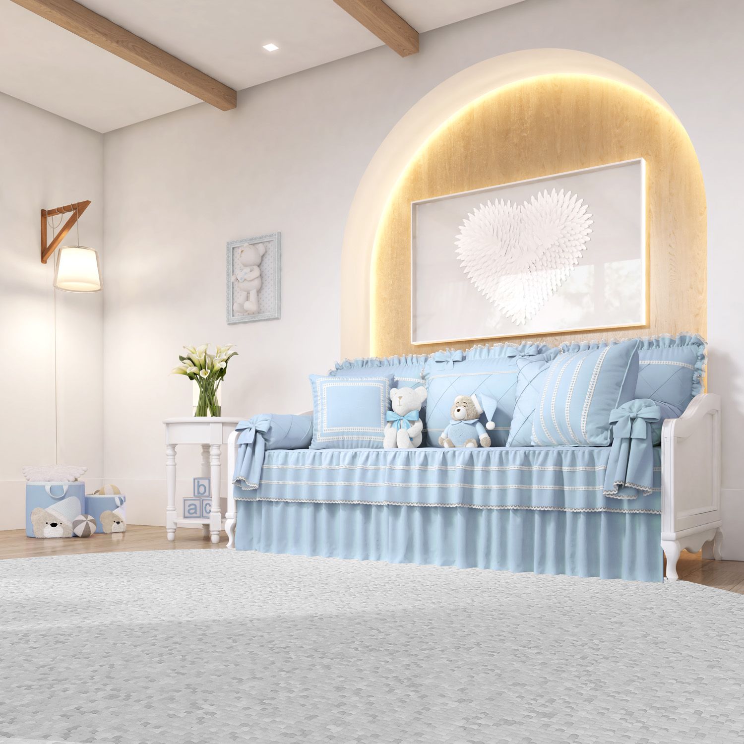 Kit Cama Babá Branco Clássico