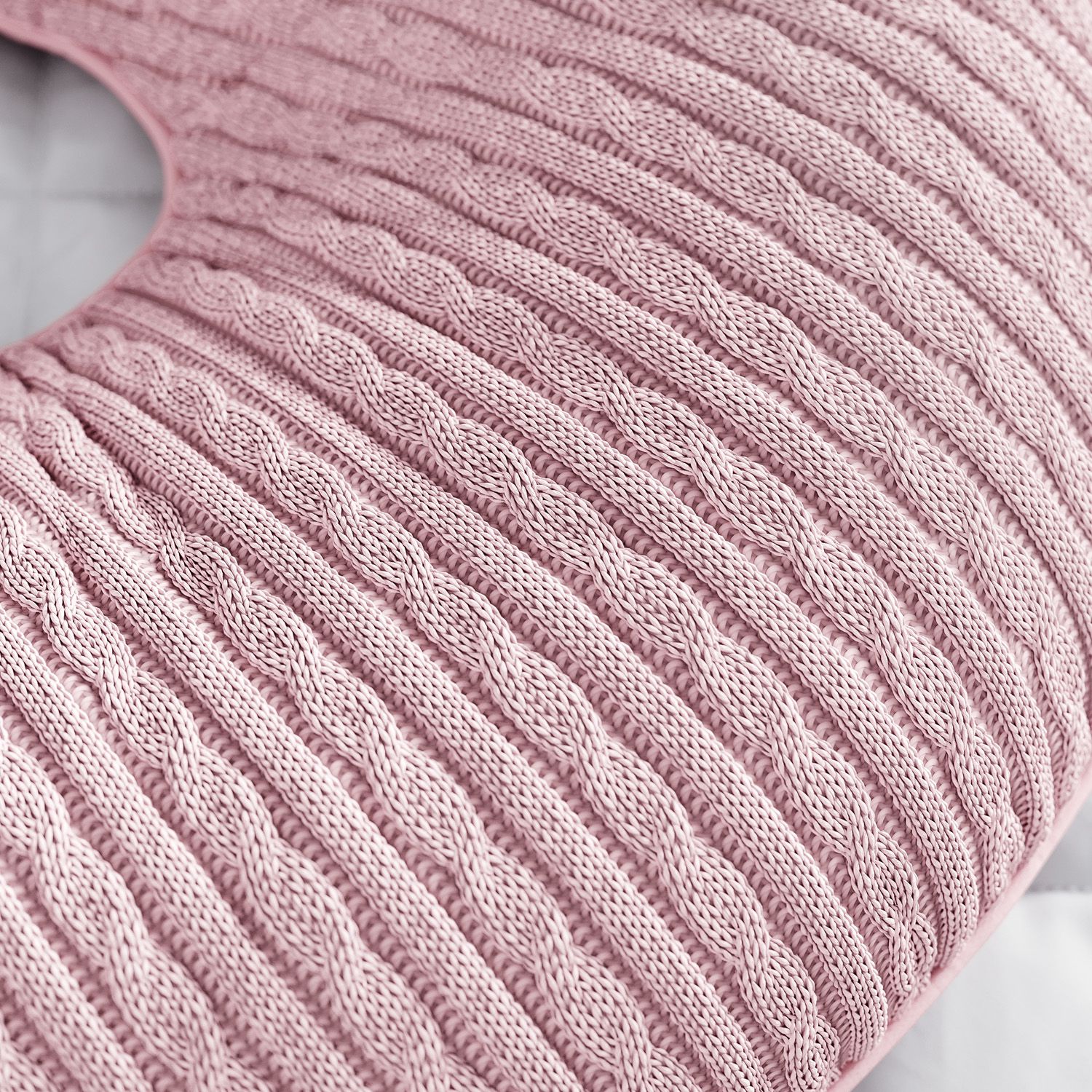 Almofada Amamentação Tricot Trança Branco